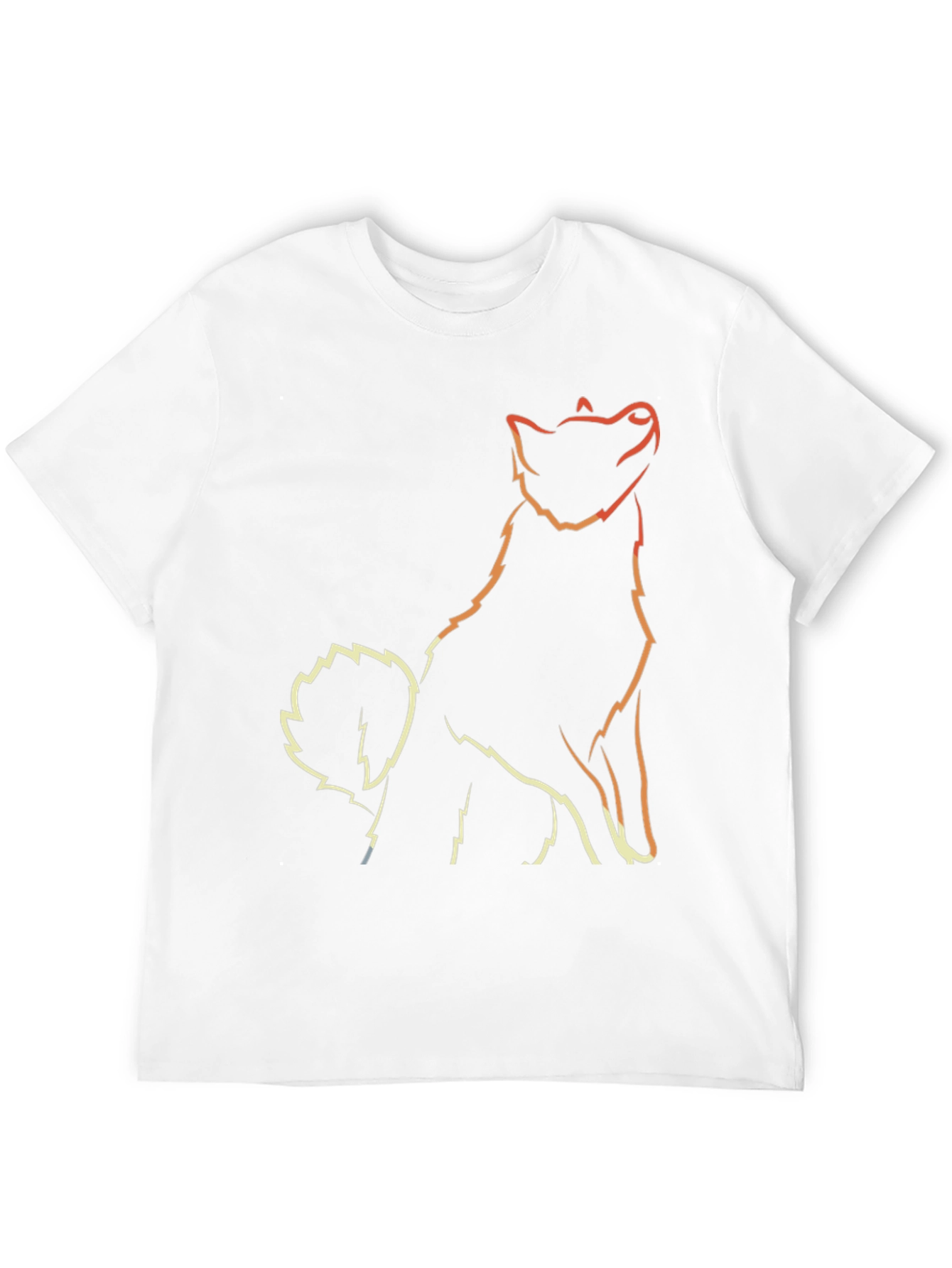 Minimalist Dog Outline Black T-Shirt