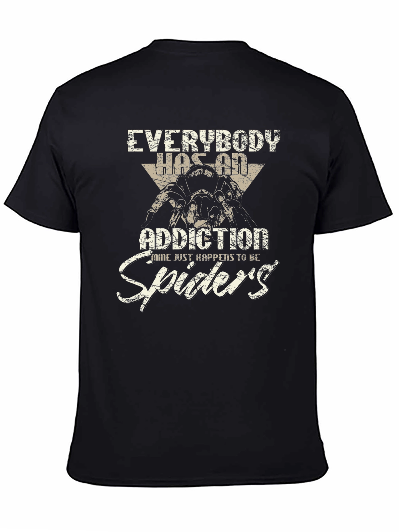 Spider Addiction Graphic Tee - Unisex Black T-Shirt