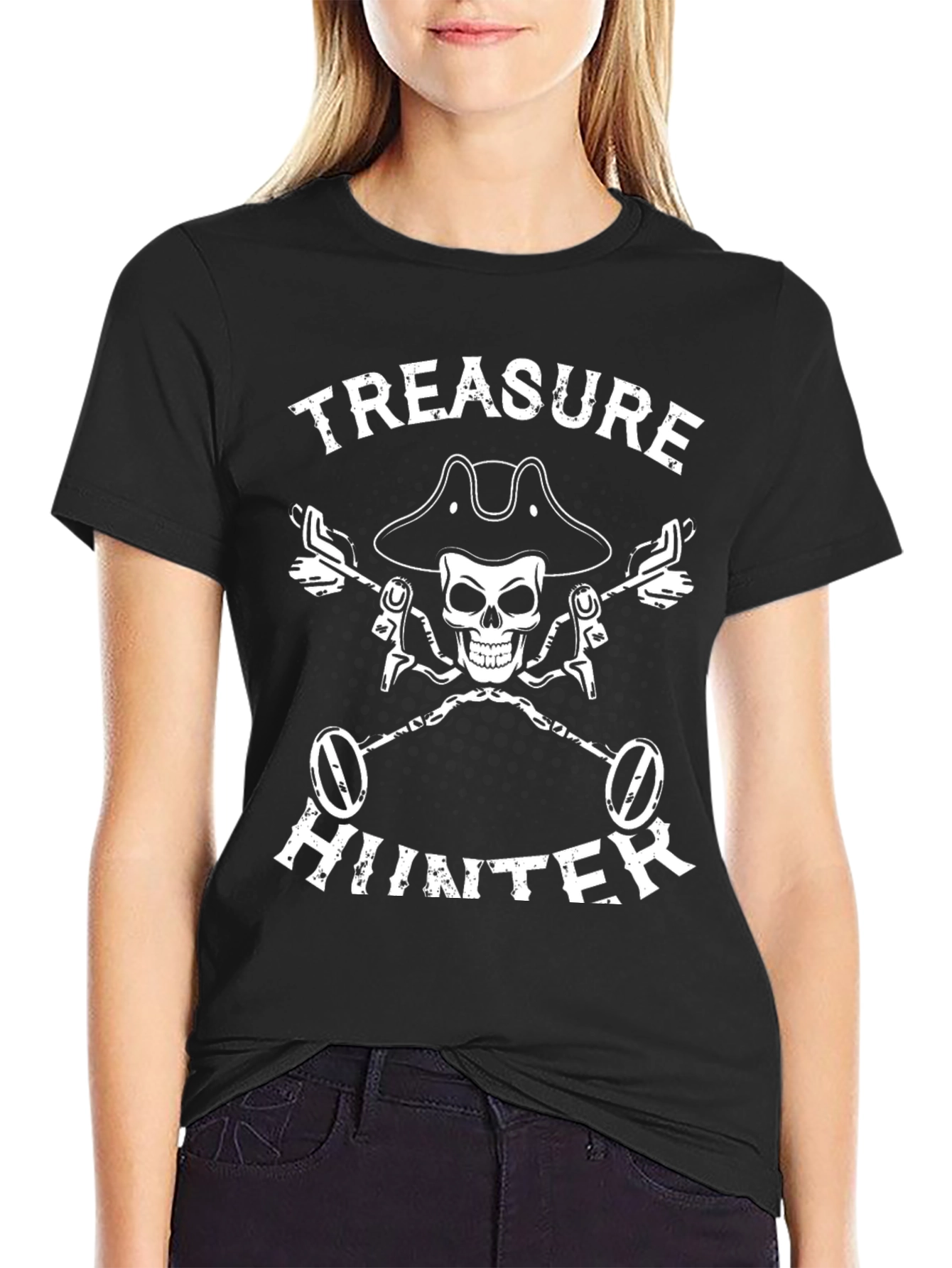 Treasure Hunter Skull T-Shirt - Metal Detecting Tee