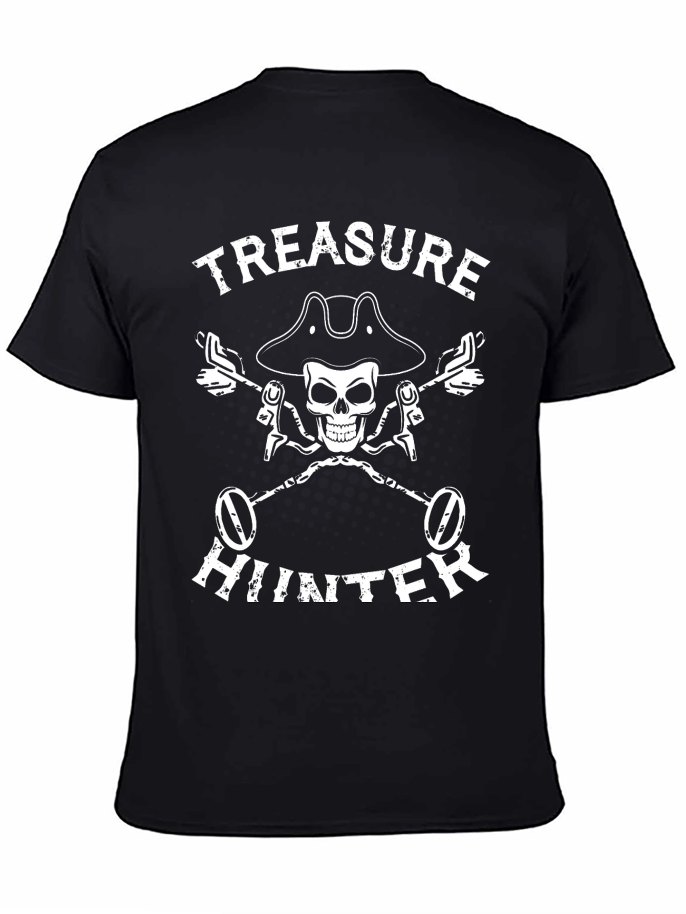 Treasure Hunter Skull T-Shirt - Metal Detecting Tee