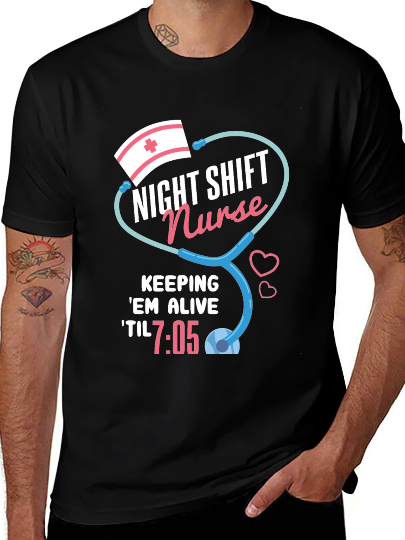 Night Shift Nurse T-Shirt - Til 7:05