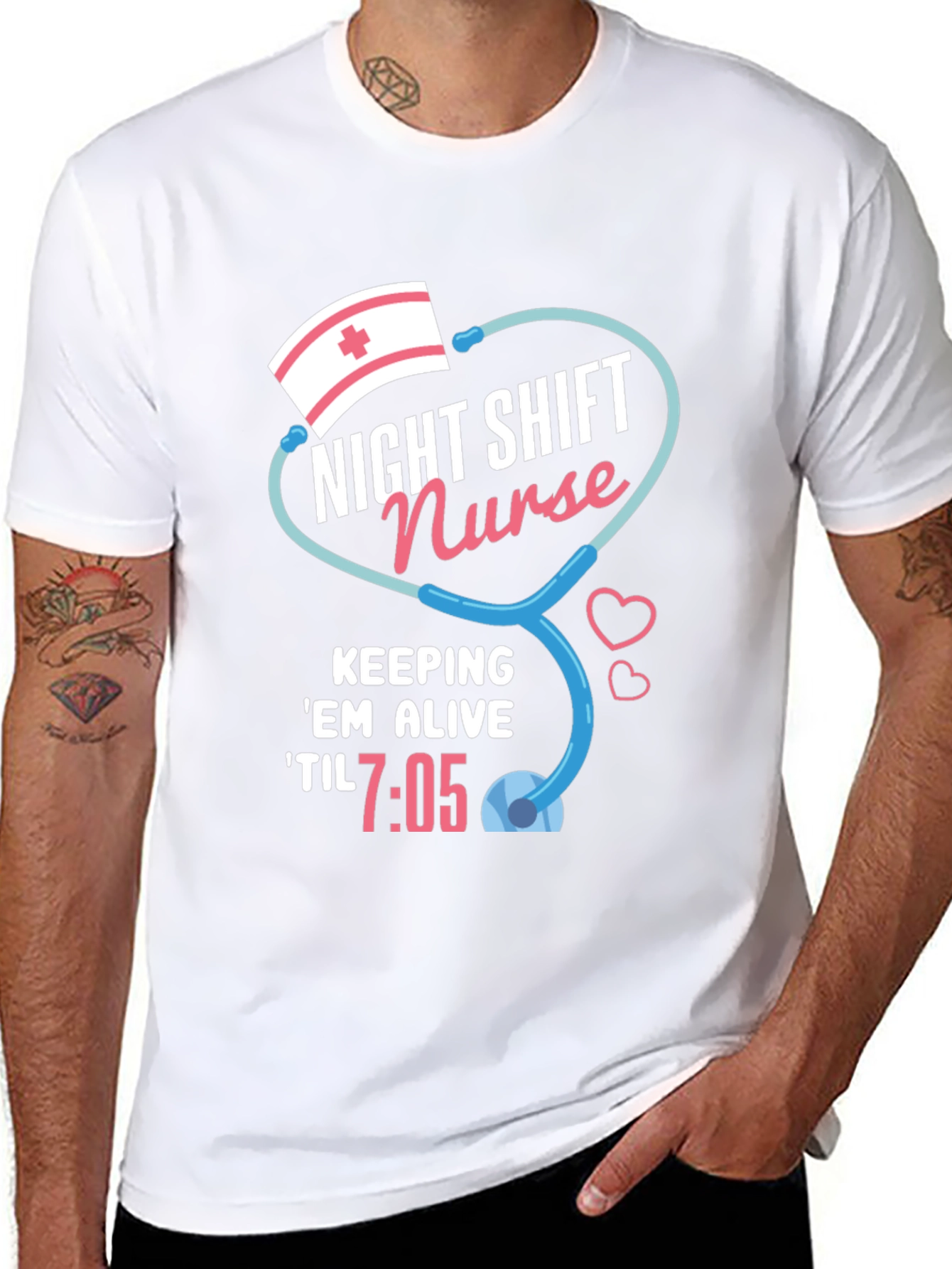 Night Shift Nurse T-Shirt - Til 7:05