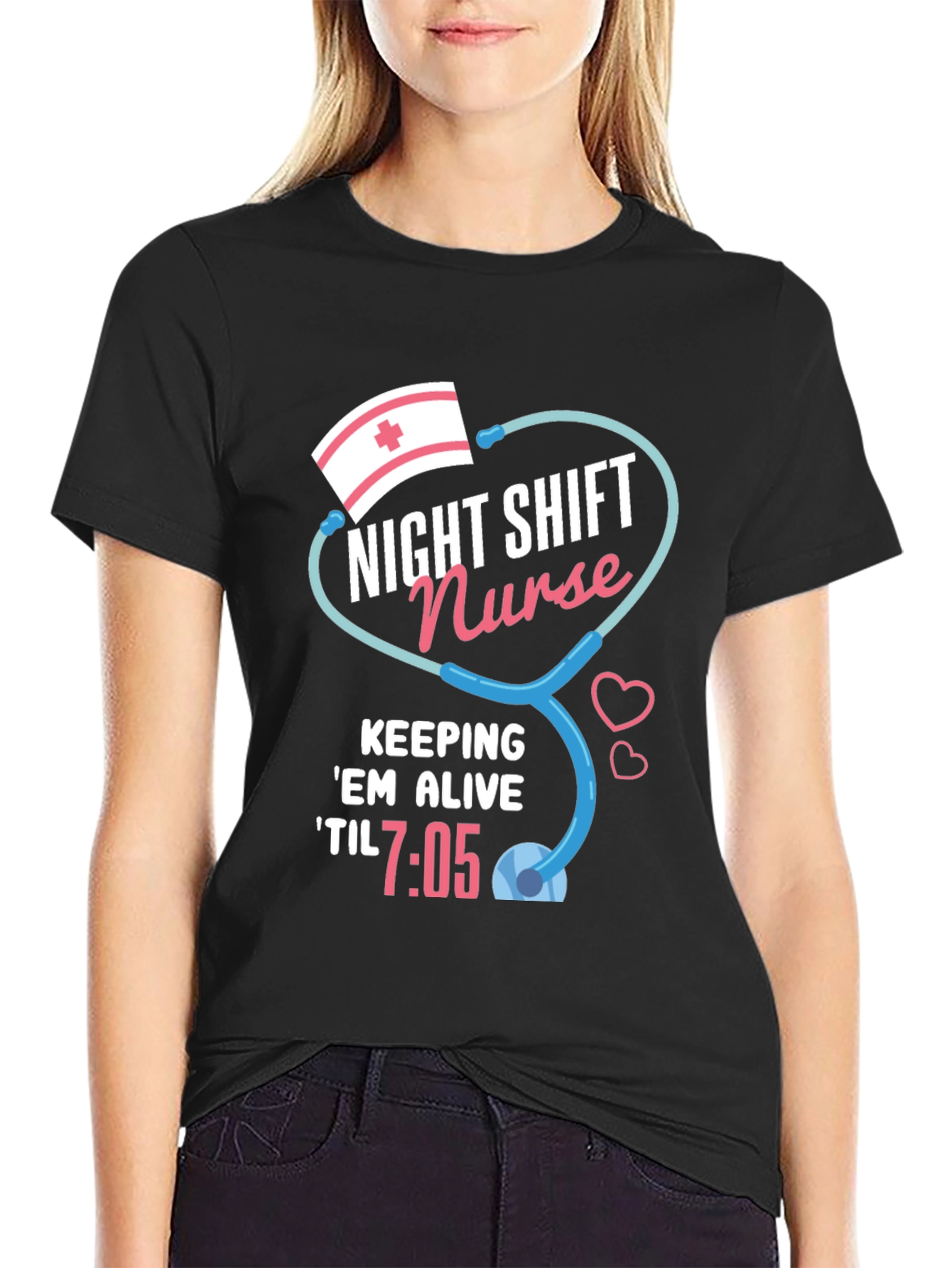 Night Shift Nurse T-Shirt - Til 7:05