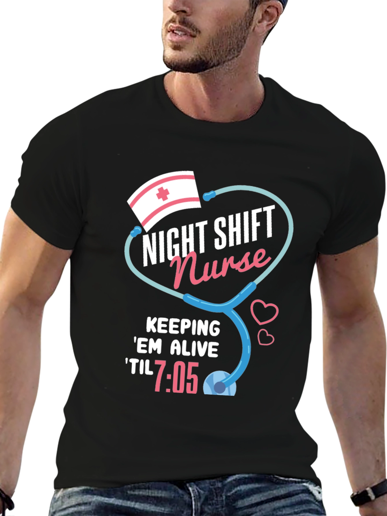 Night Shift Nurse T-Shirt - Til 7:05