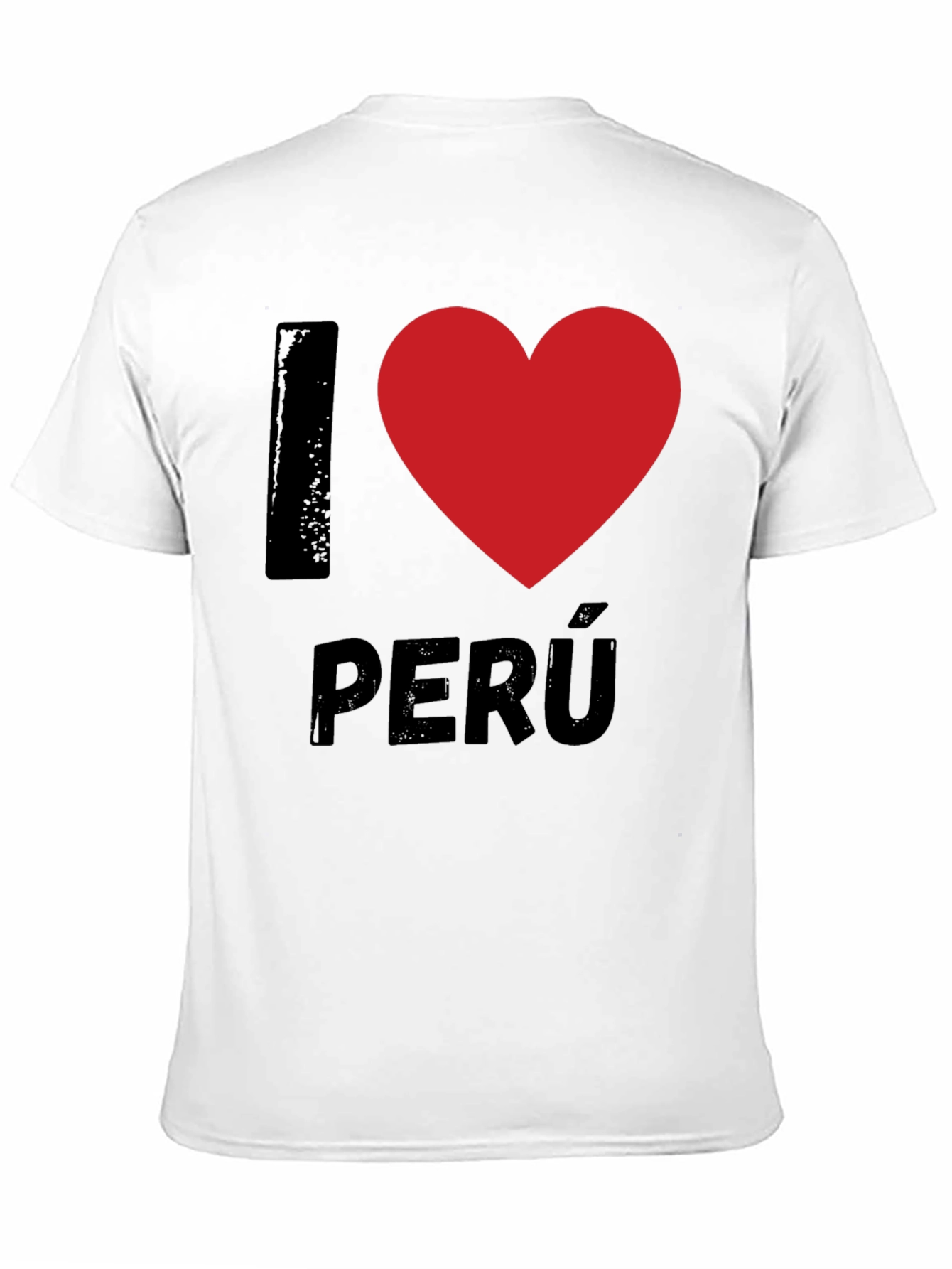 I Heart Peru Black T-Shirt Novelty Graphic Tee
