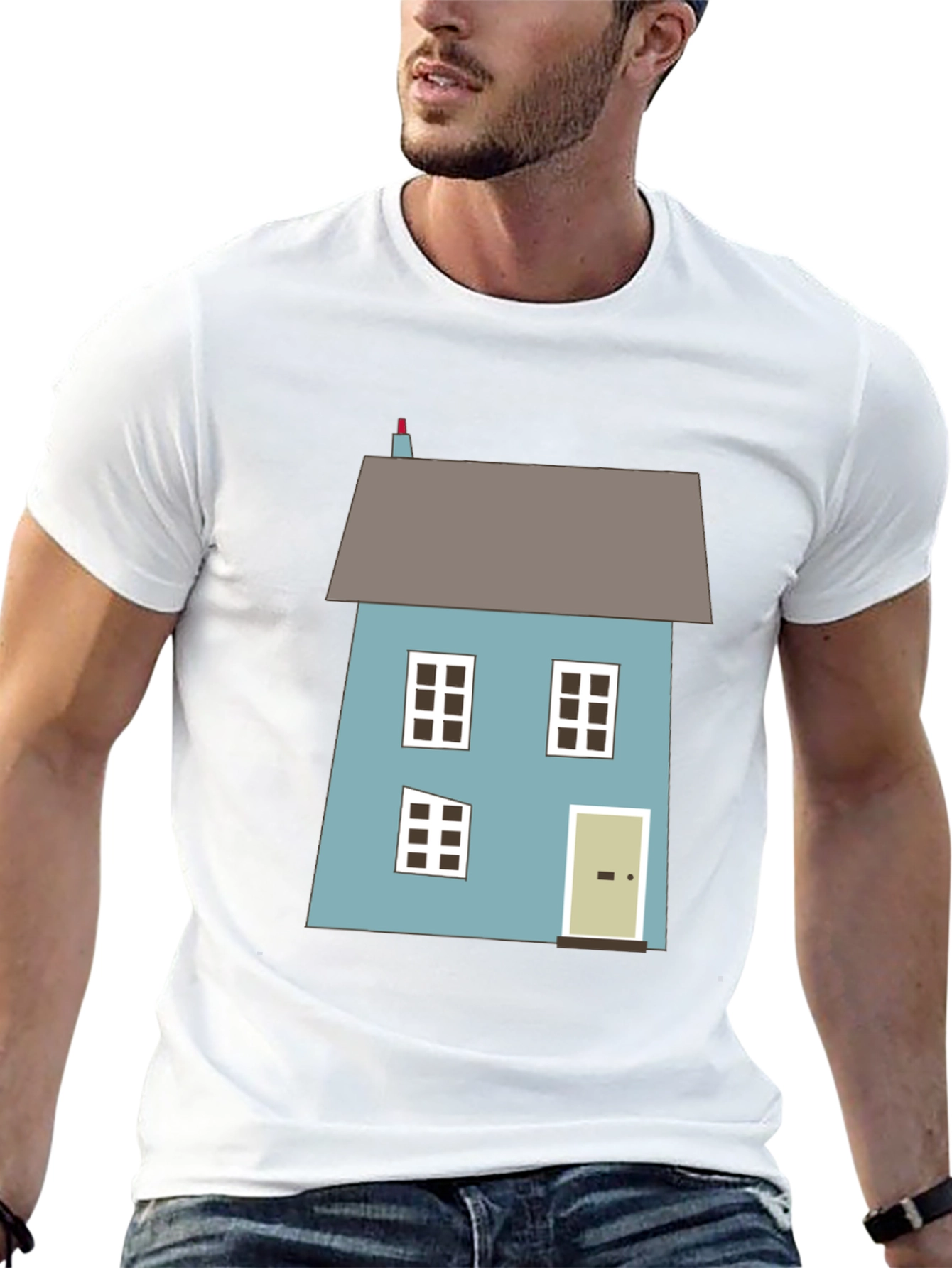 House Graphic Tee - Modern Art Shirt