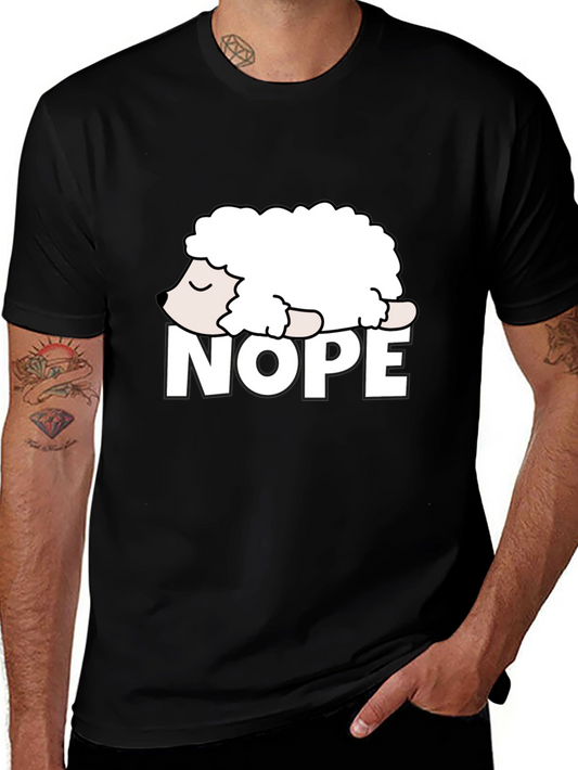 Nope Sheep Graphic Tee - Lazy Humor T-Shirt
