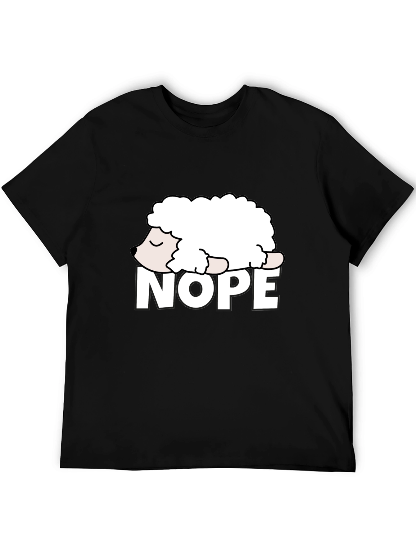 Nope Sheep Graphic Tee - Lazy Humor T-Shirt
