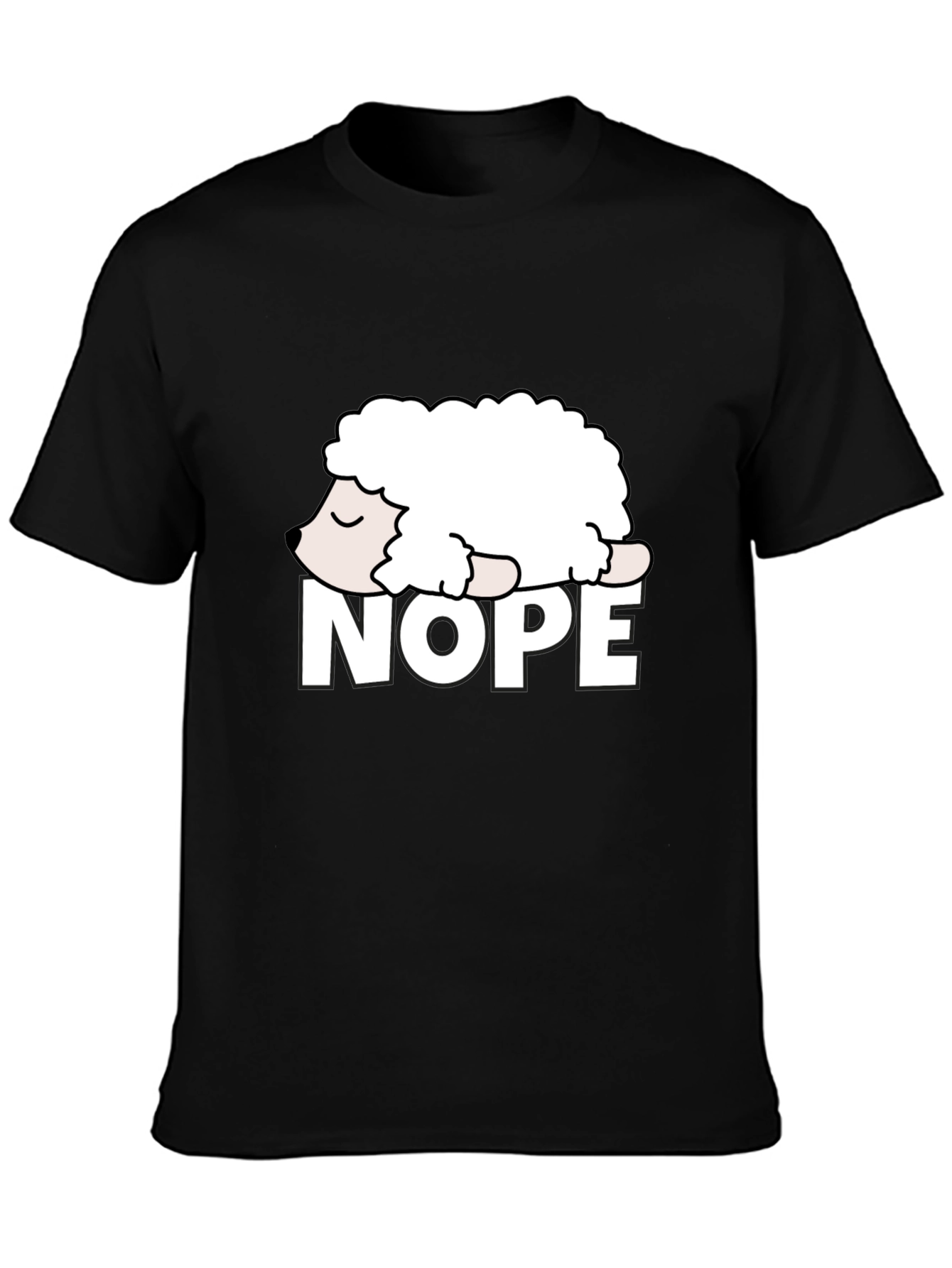 Nope Sheep Graphic Tee - Lazy Humor T-Shirt