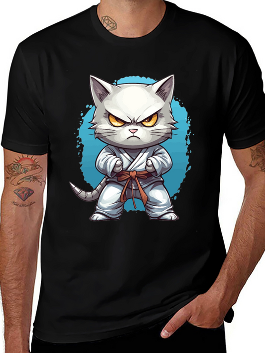 Karate Cat T-Shirt - Funny Feline Martial Arts Tee