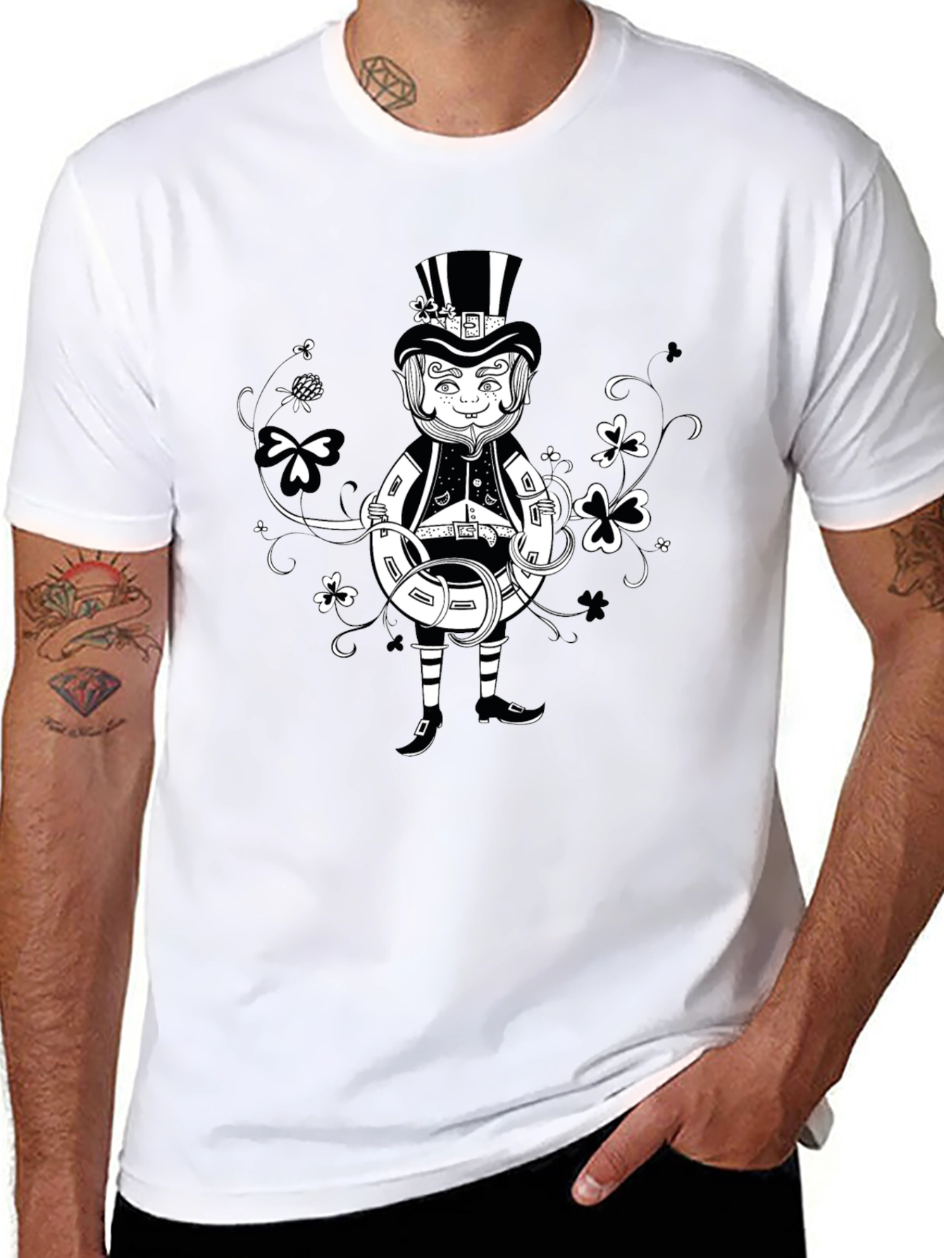 Lucky Leprechaun Black T-Shirt