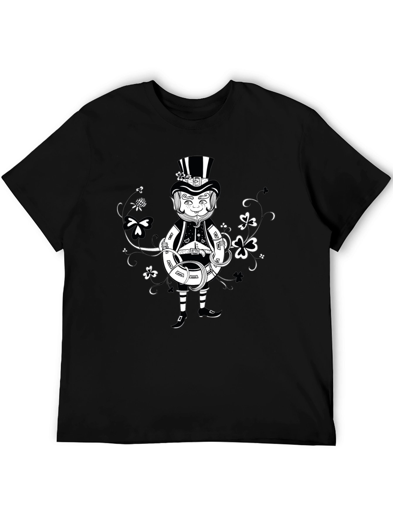 Lucky Leprechaun Black T-Shirt