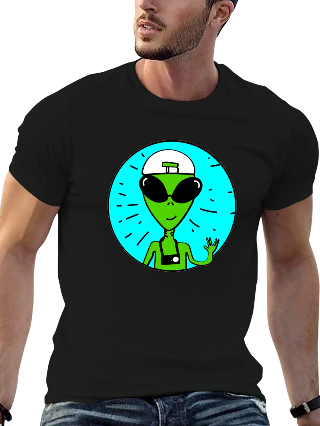 Alien Tourist Graphic T-Shirt