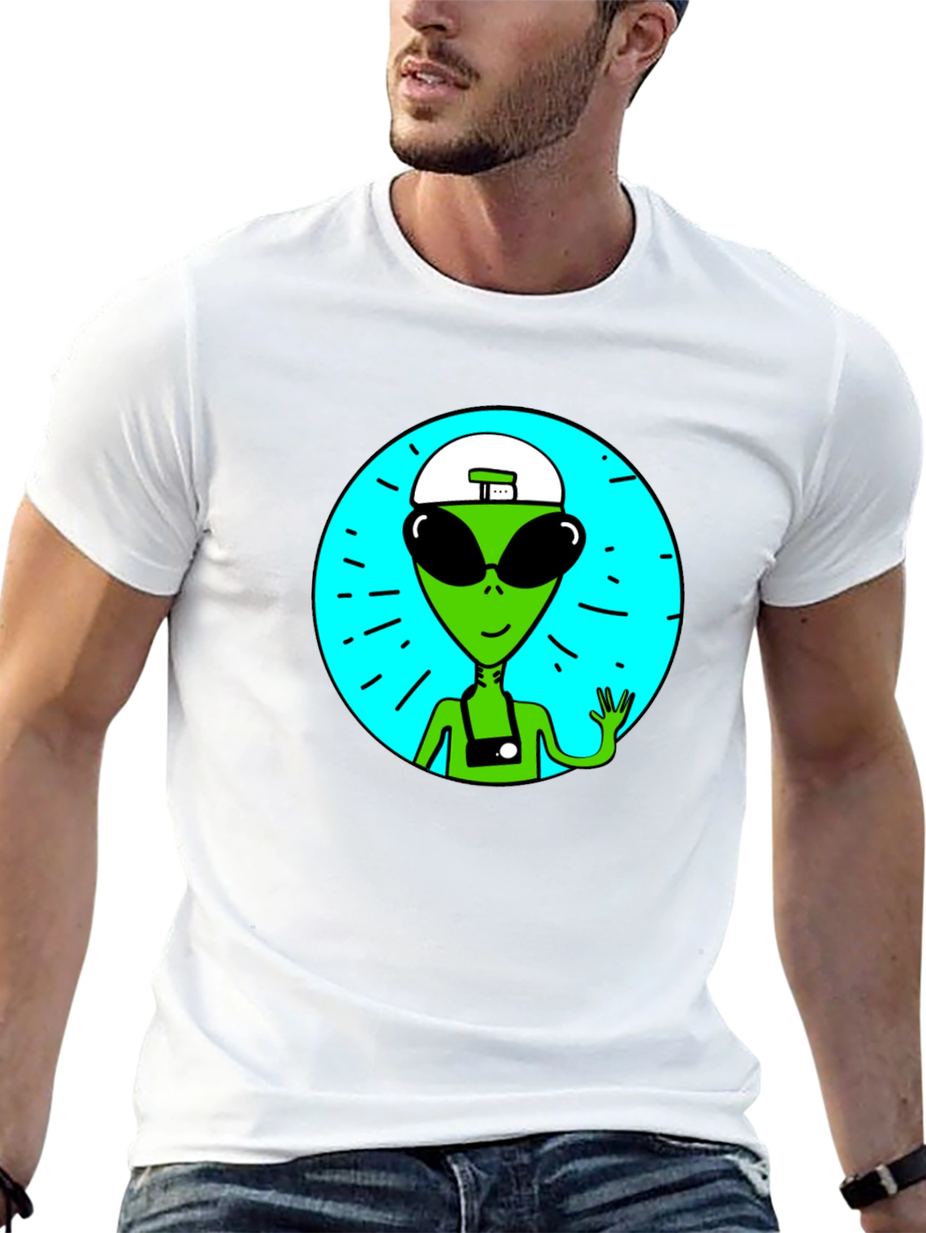 Alien Tourist Graphic T-Shirt