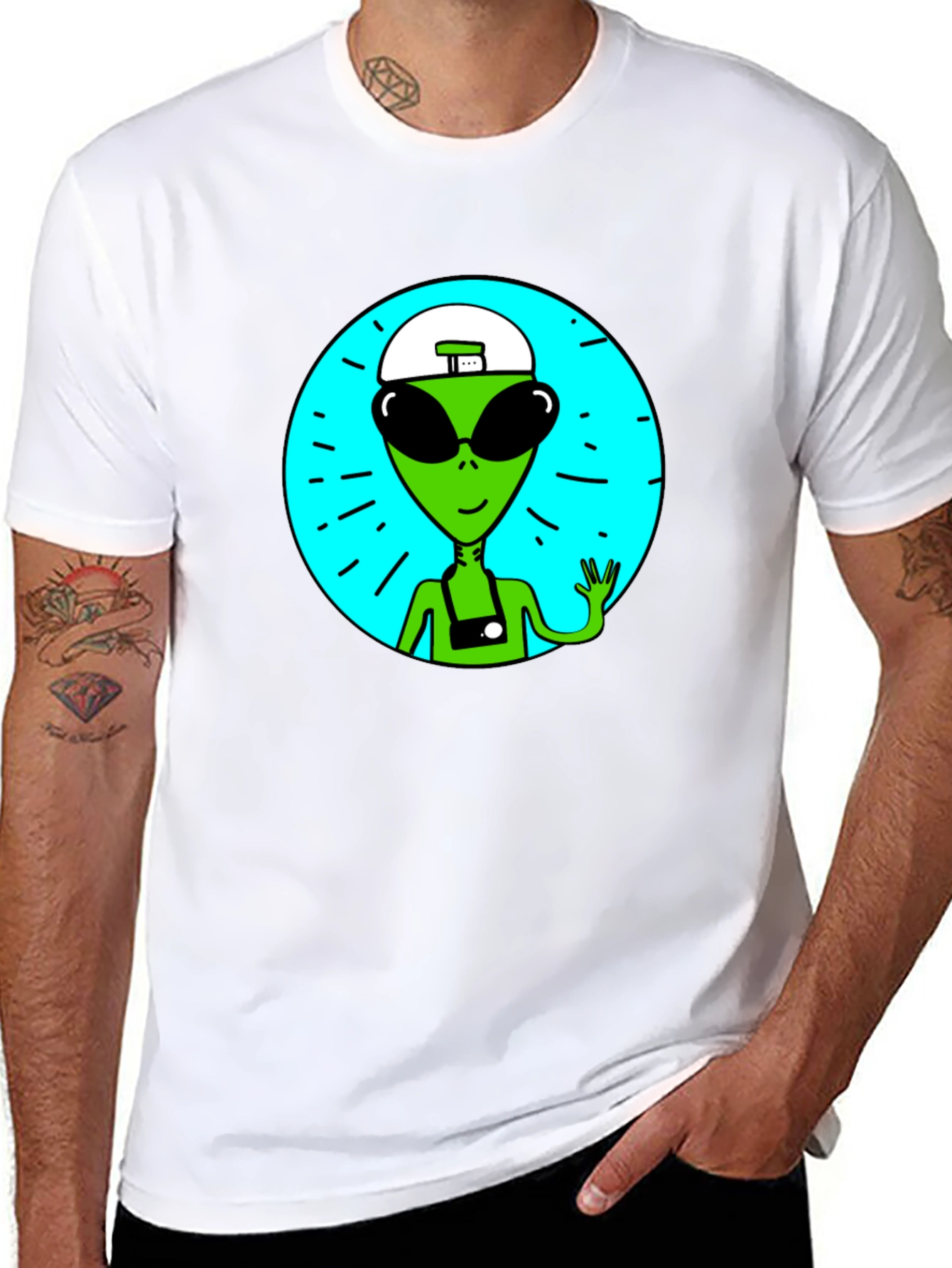 Alien Tourist Graphic T-Shirt
