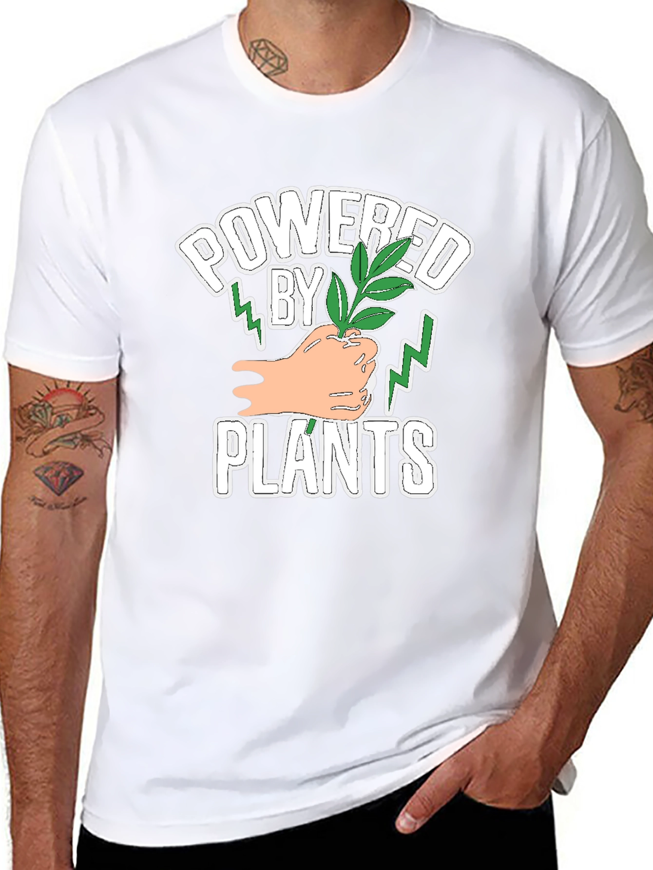 Powered by Plants T-Shirt - Vegan Strong