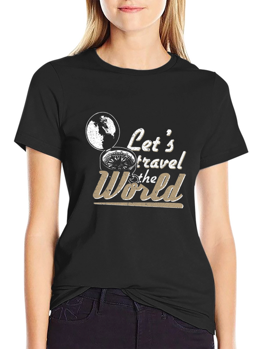 Travel the World Graphic Tee - Black Unisex
