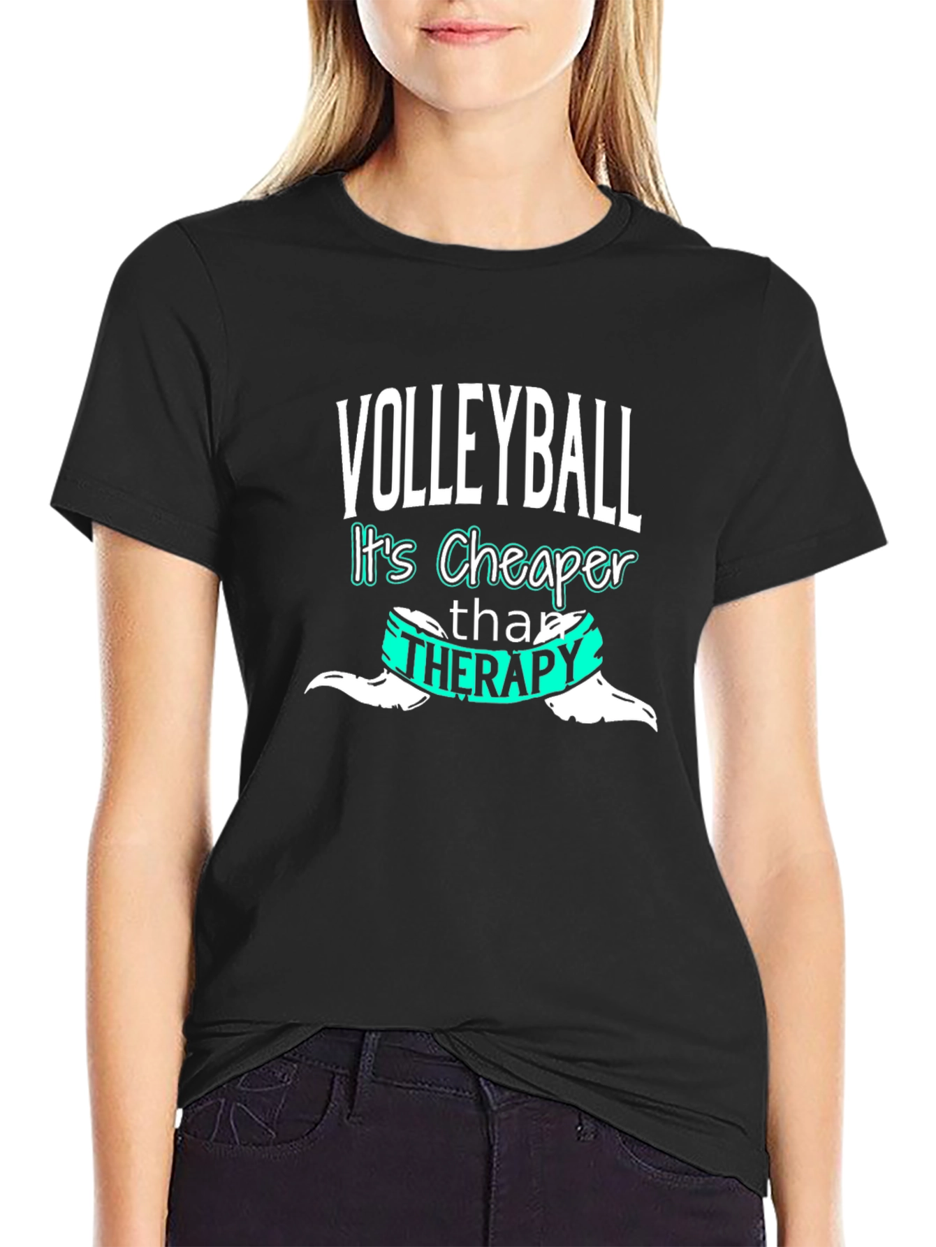 Volleyball Cheaper Than Therapy T-Shirt