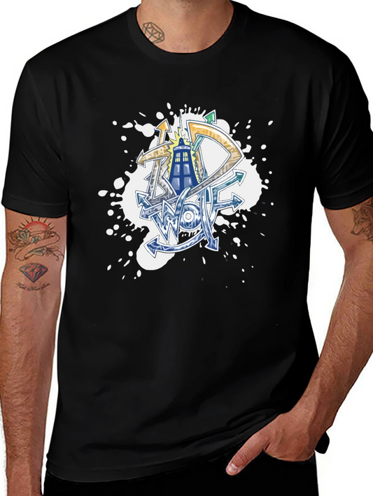 Doctor Who Graffiti Art Black T-Shirt