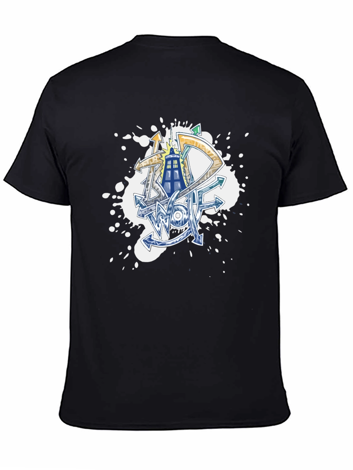 Doctor Who Graffiti Art Black T-Shirt