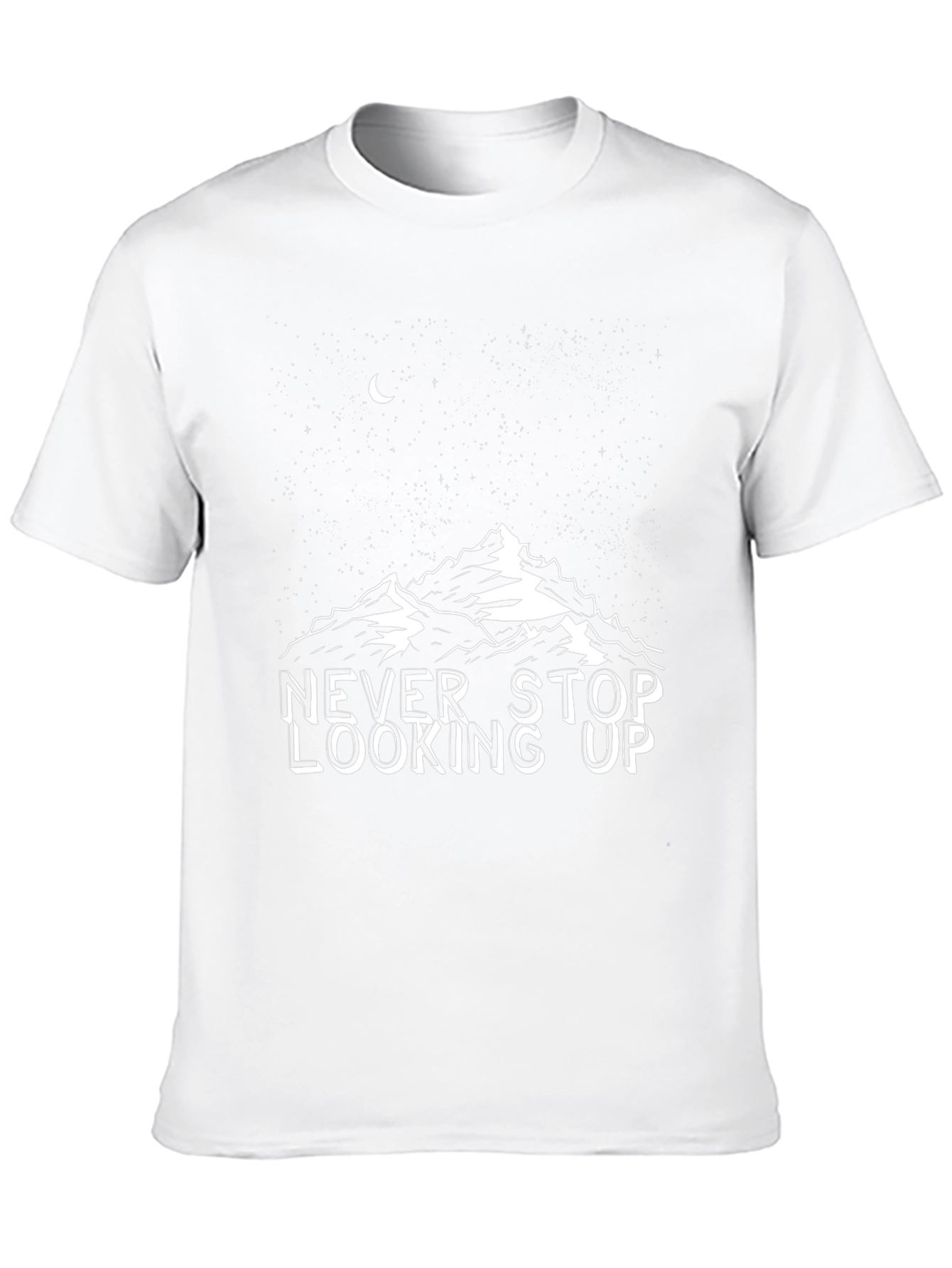Never Stop Looking Up T-Shirt Black Mountain