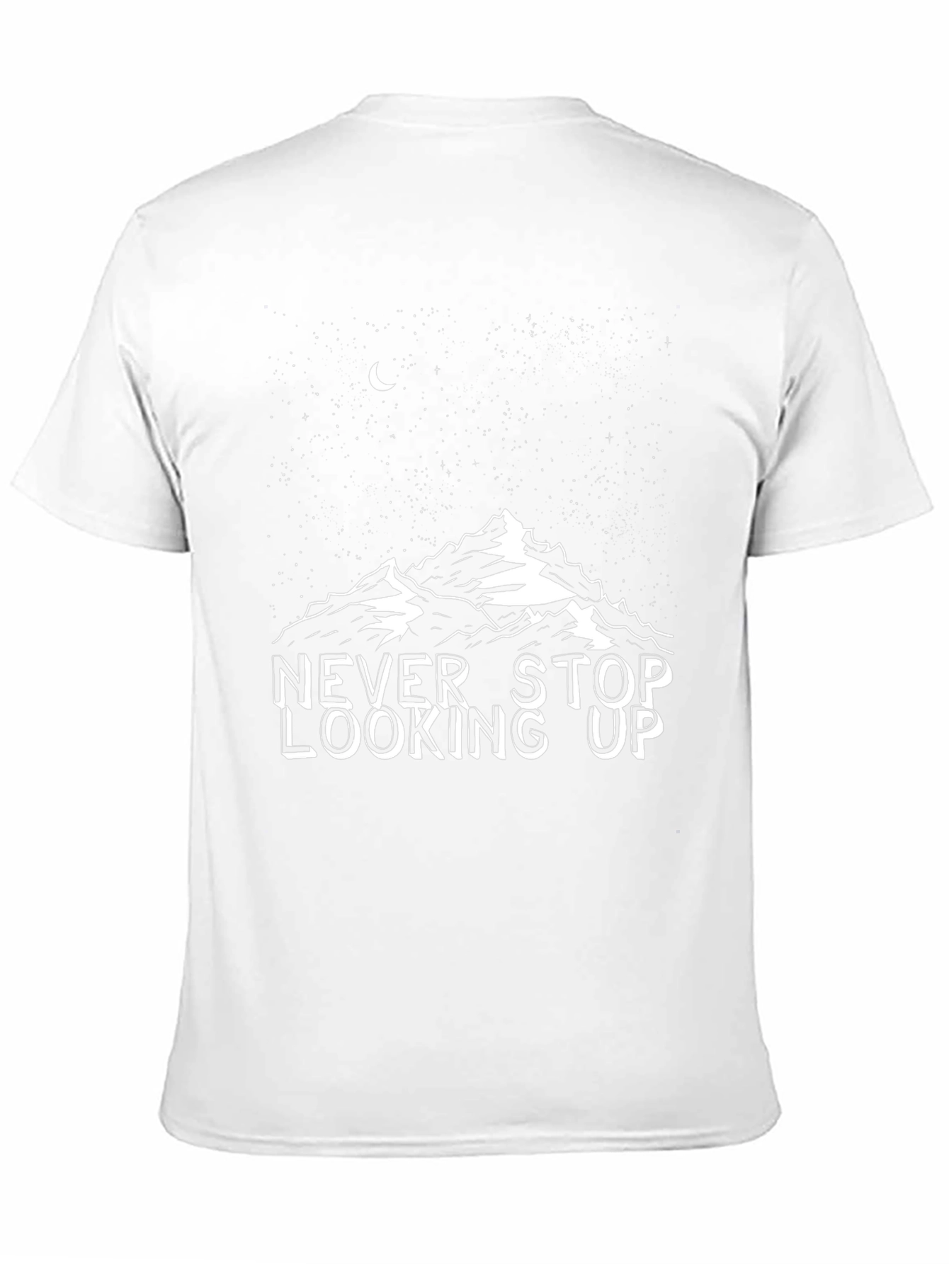 Never Stop Looking Up T-Shirt Black Mountain