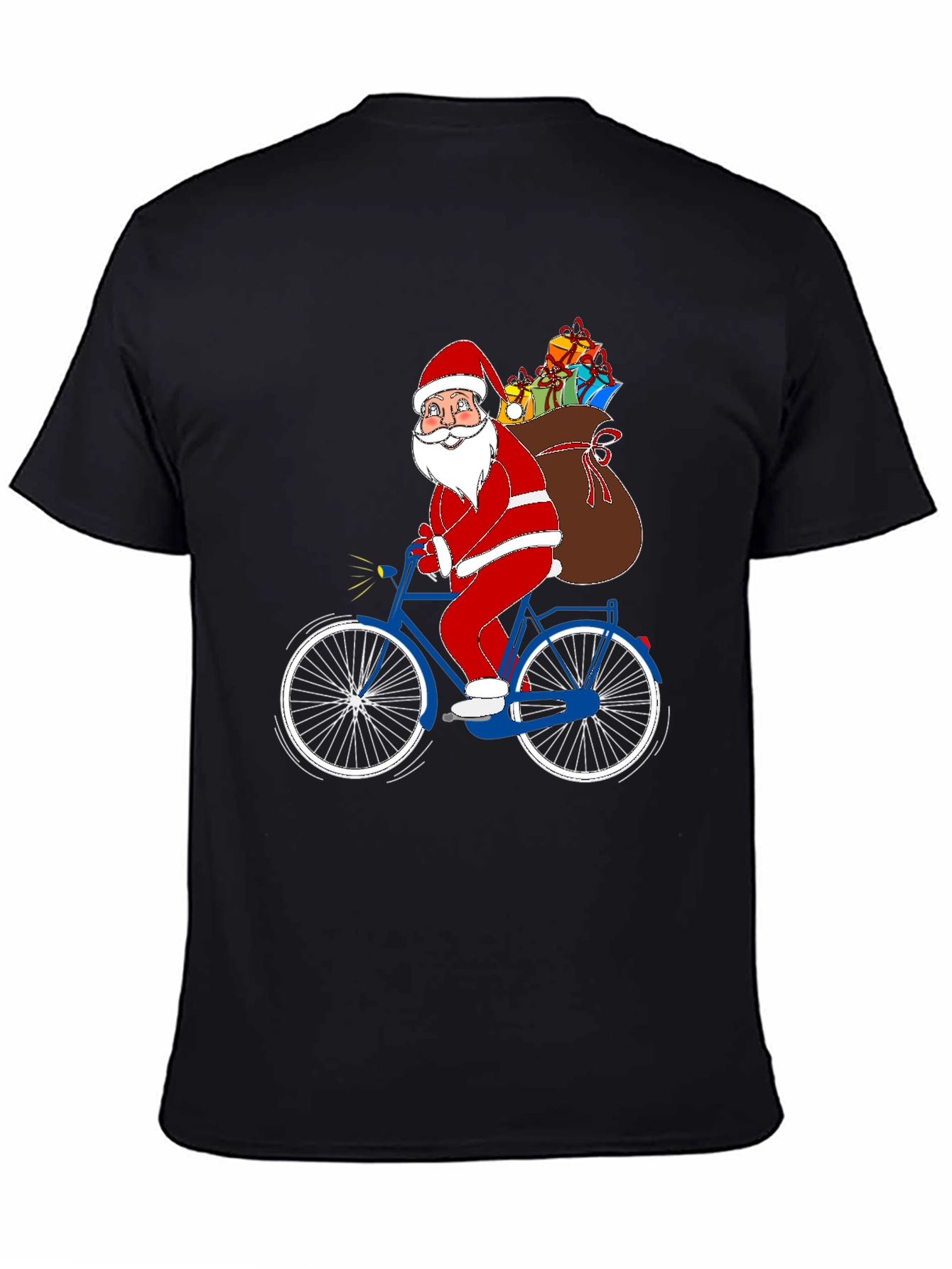 Santa on Bike Graphic Tee