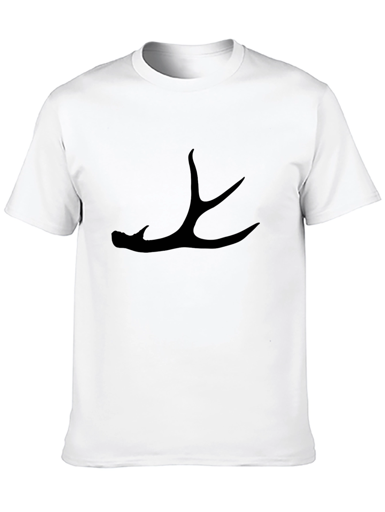 Antler Silhouette Black T-Shirt - Nature Inspired