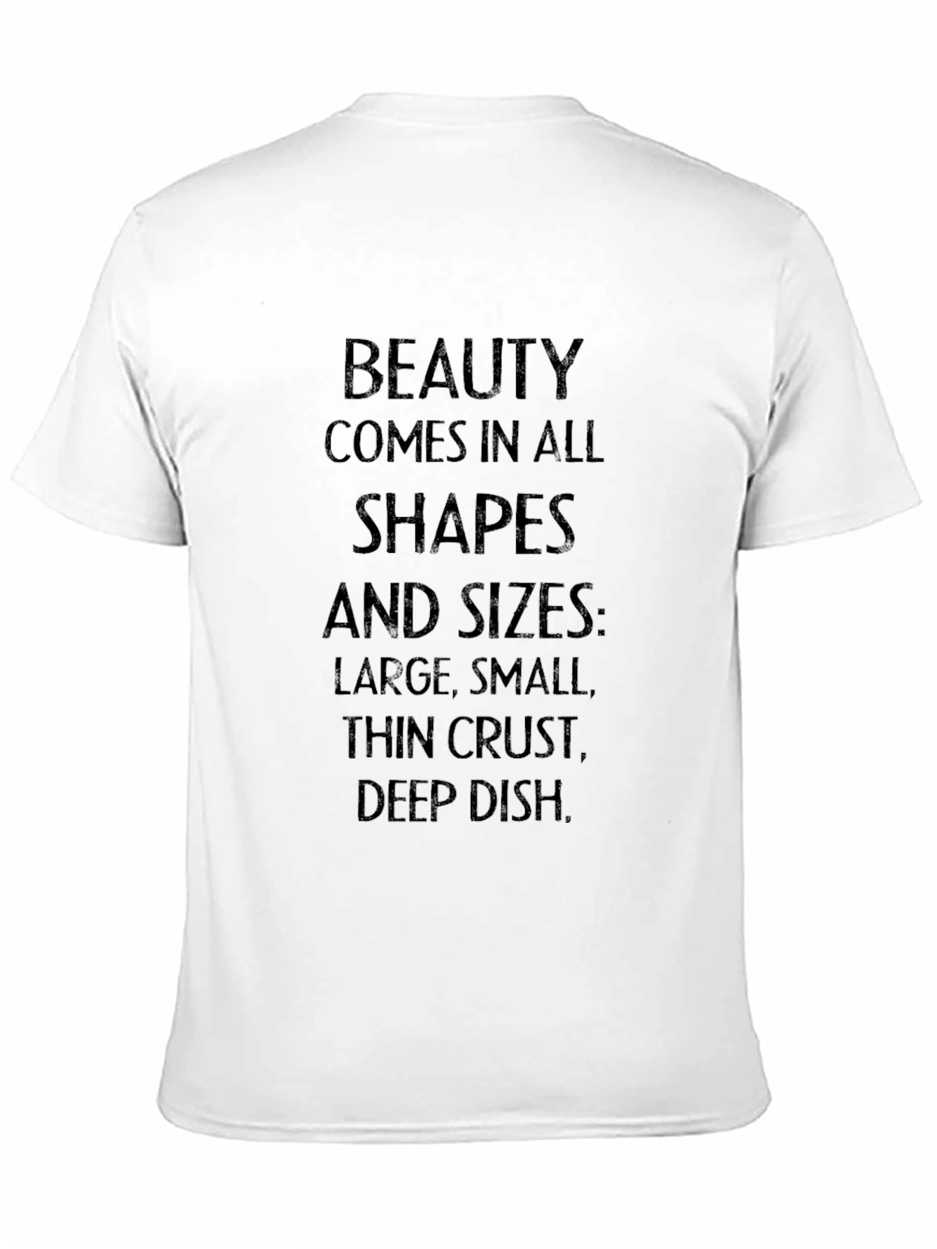 Beauty Comes In All Shapes Mens Black T-Shirt