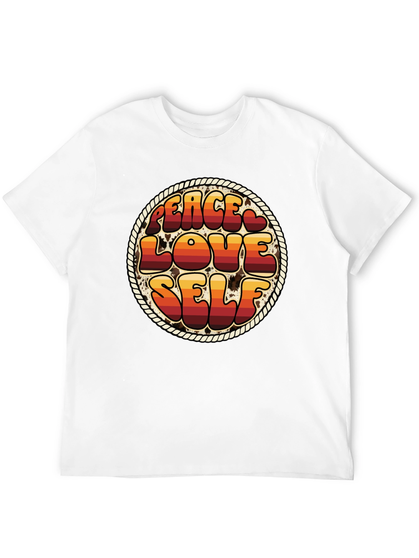 Peace Love Self Retro Graphic T-Shirt