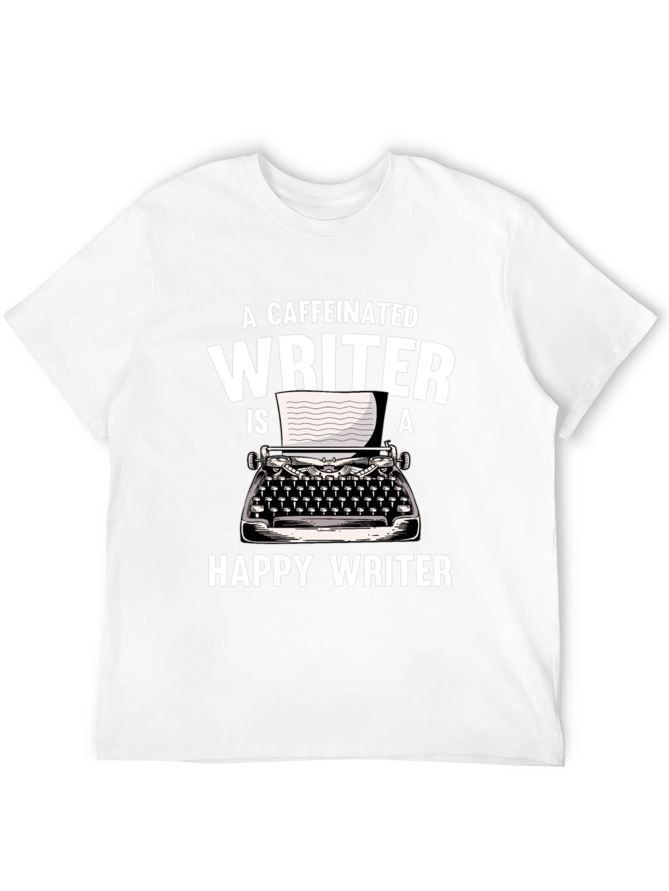 Caffeinated Writer T-Shirt - Funny Writing Tee