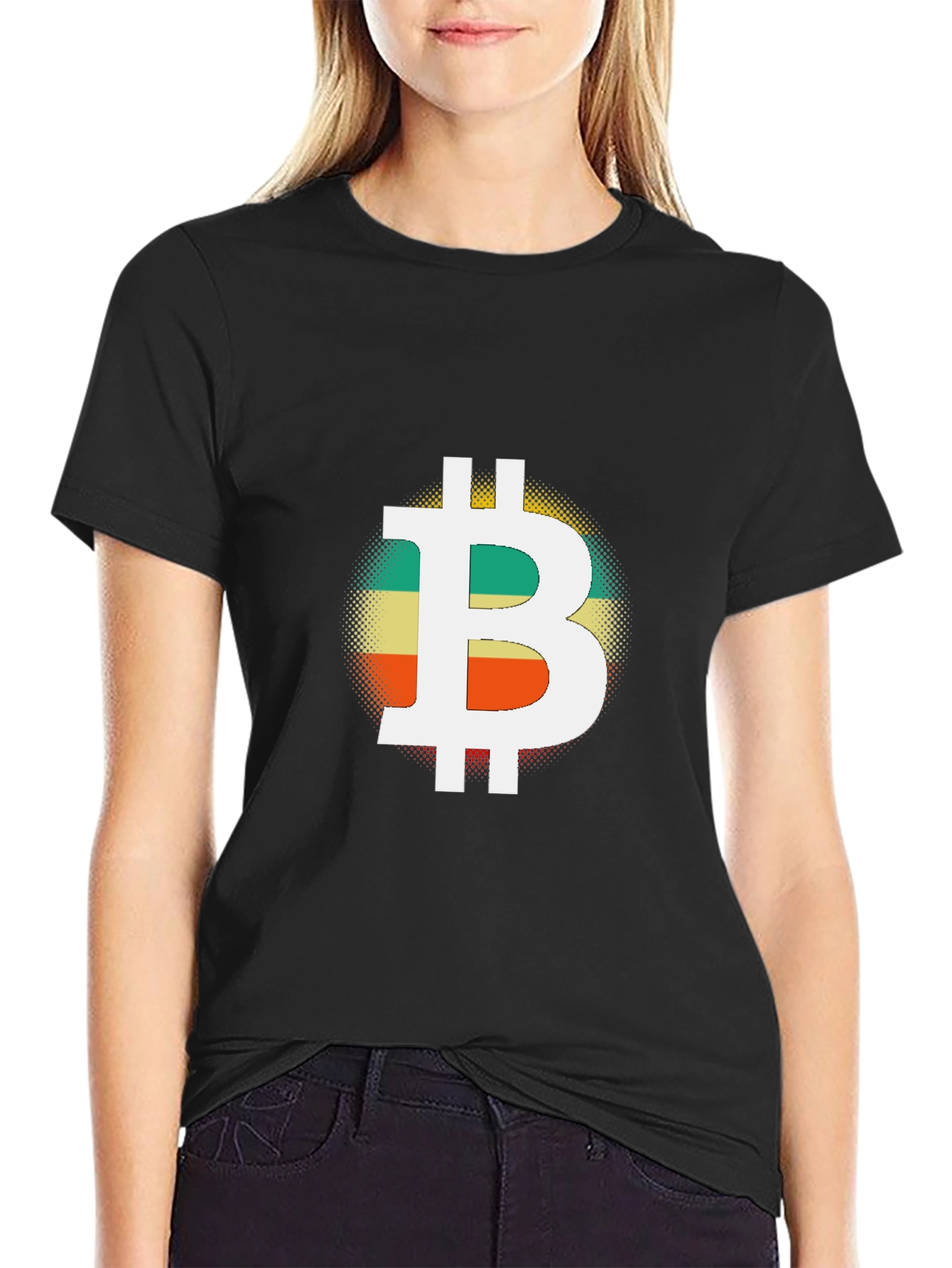 Bitcoin Retro Graphic Black T-Shirt
