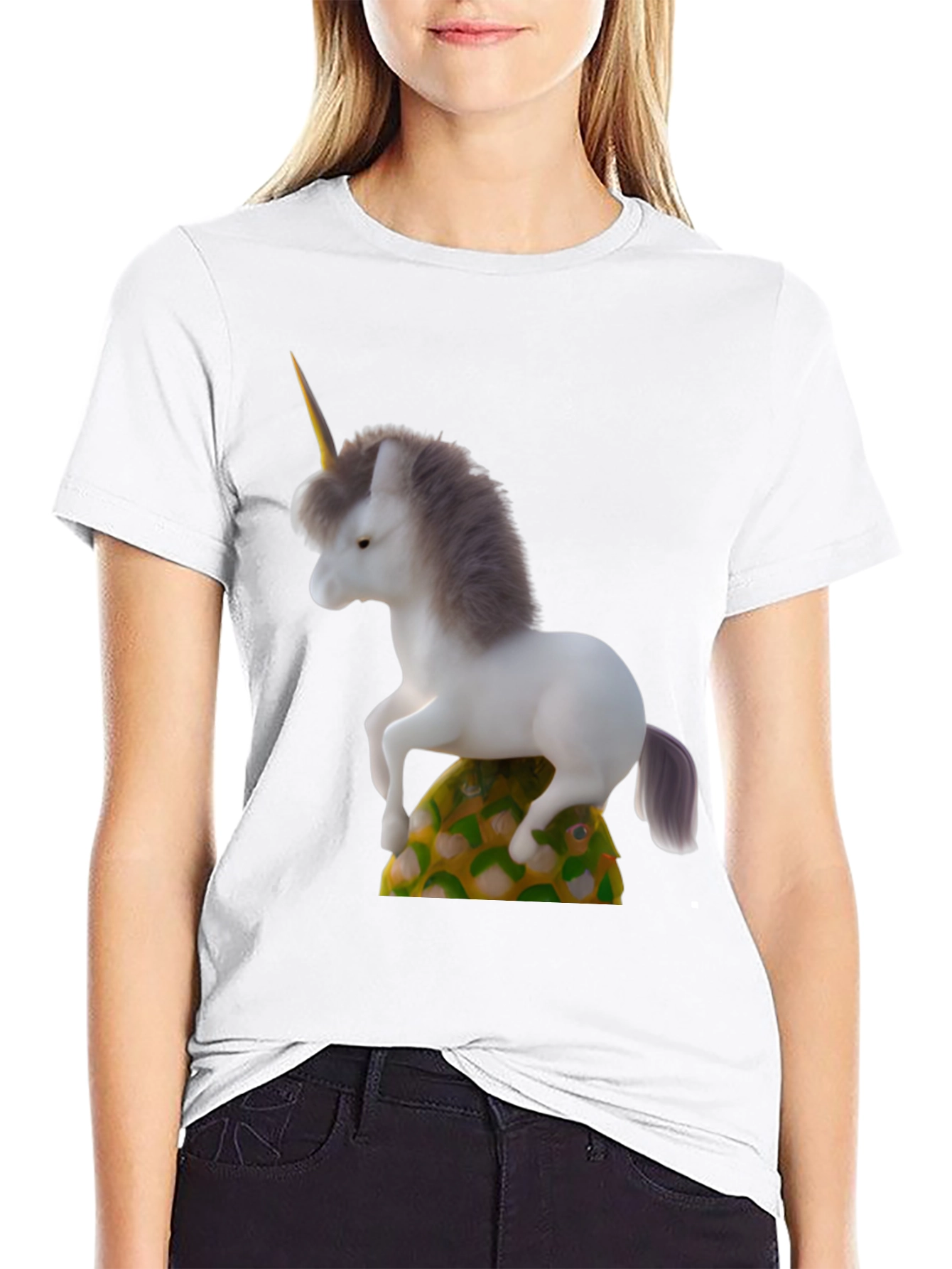 Unicorn on Pineapple Graphic Tee