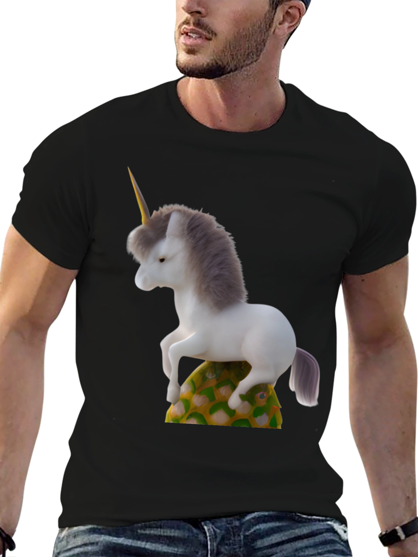 Unicorn on Pineapple Graphic Tee