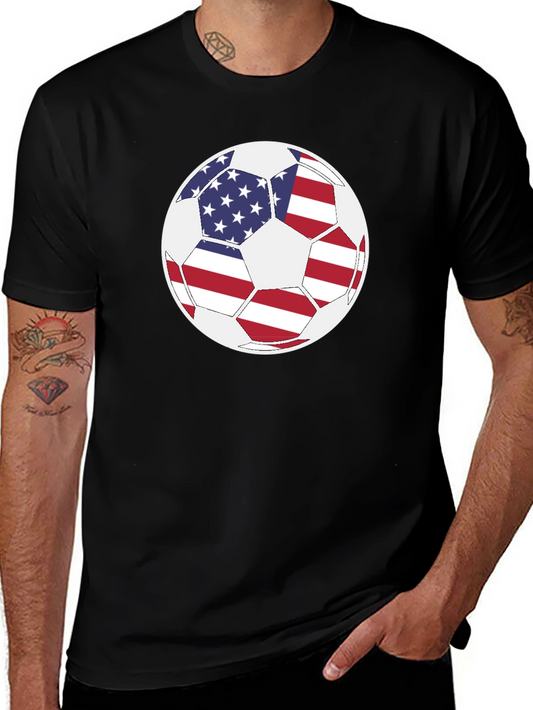 USA Flag Soccer Ball T-Shirt