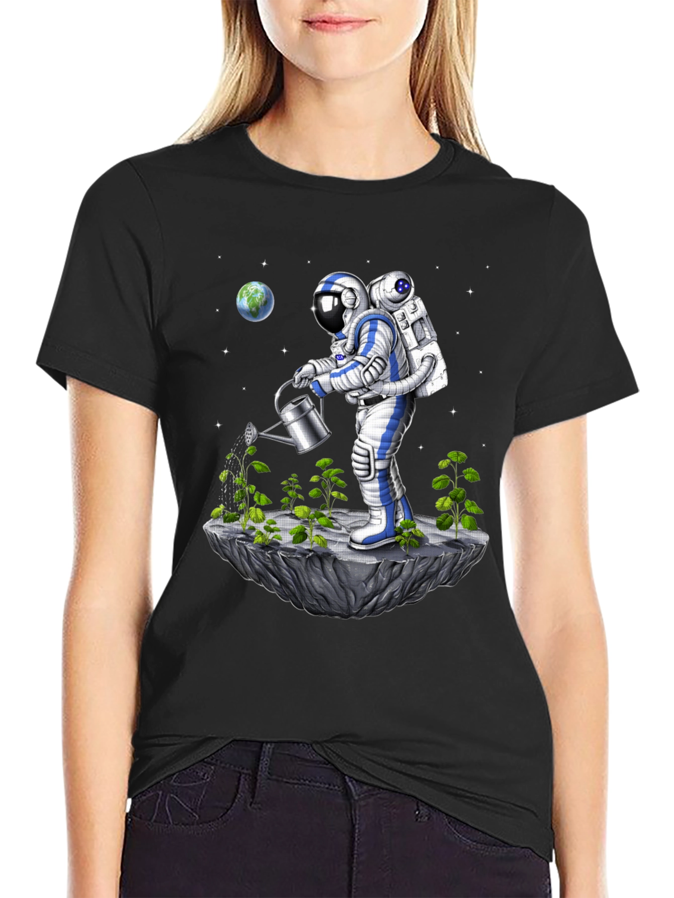 Astronaut Gardener T-Shirt - Space Farming Tee