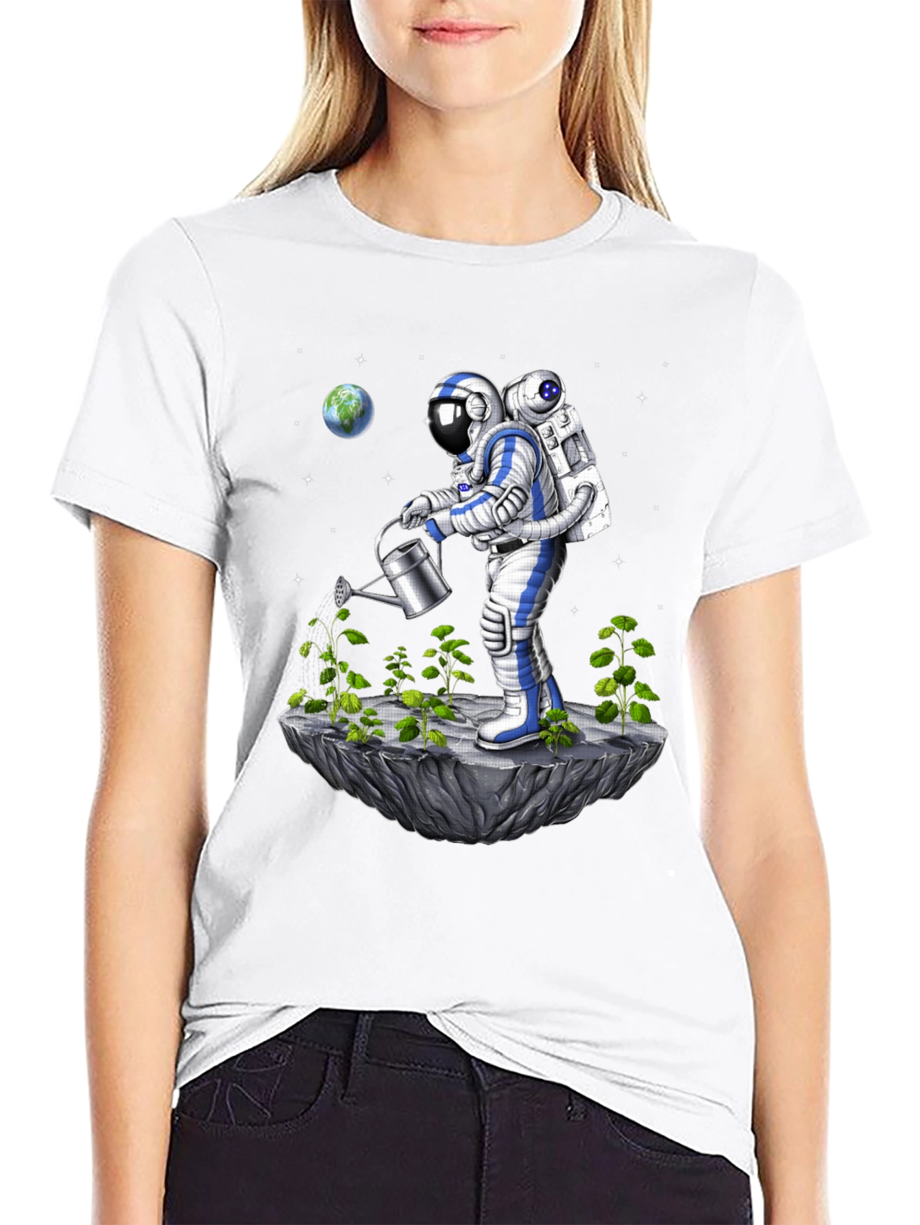 Astronaut Gardener T-Shirt - Space Farming Tee