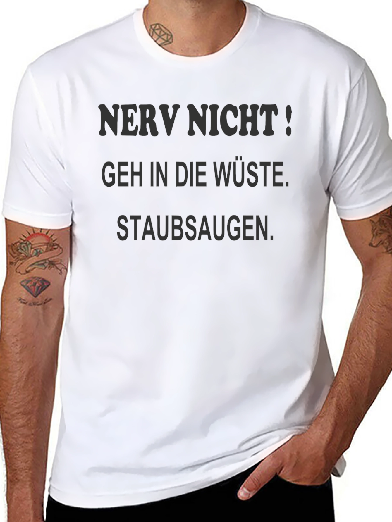 Nerv Nicht! Graphic Tee - German Slogan Black T-Shirt
