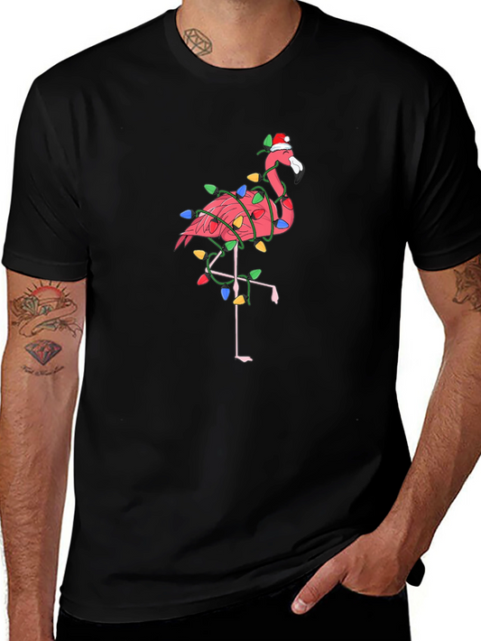 Christmas Flamingo T-Shirt - Holiday Party Tee