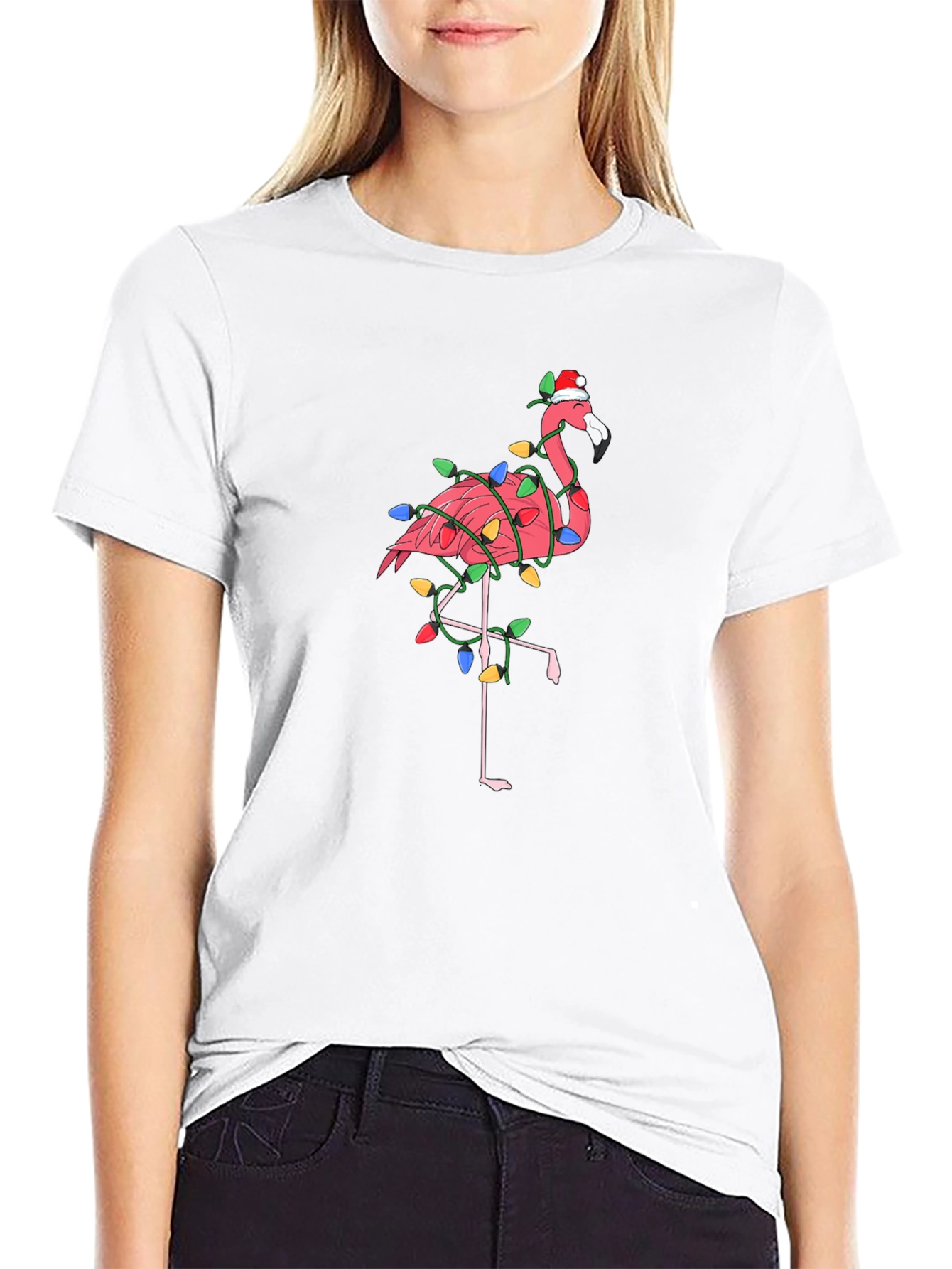 Christmas Flamingo T-Shirt - Holiday Party Tee