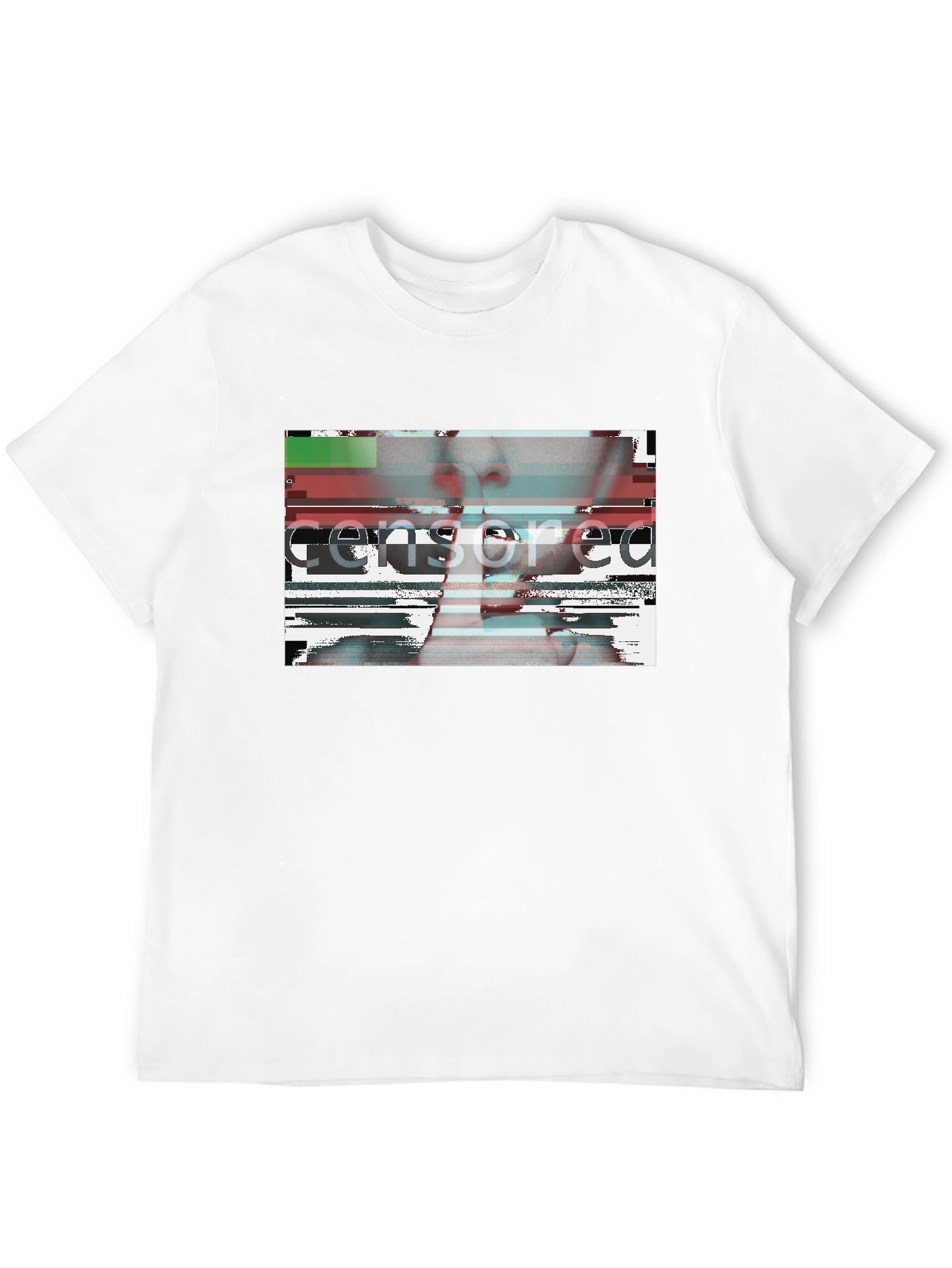 Censored Graphic Tee - Black Crew Neck T-Shirt