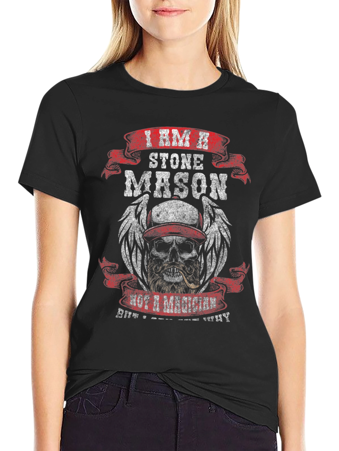 Stone Mason Skull Graphic T-Shirt