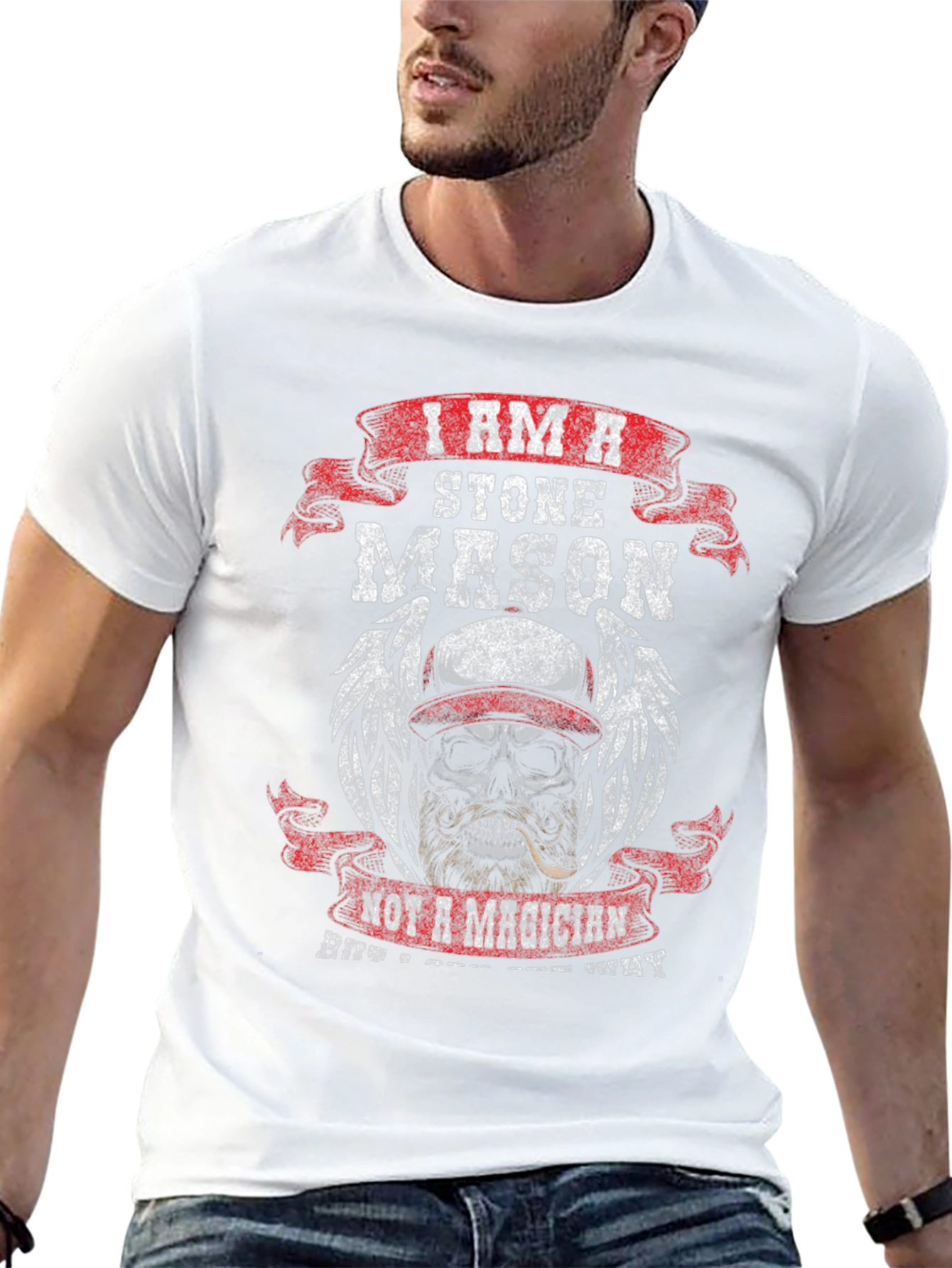 Stone Mason Skull Graphic T-Shirt