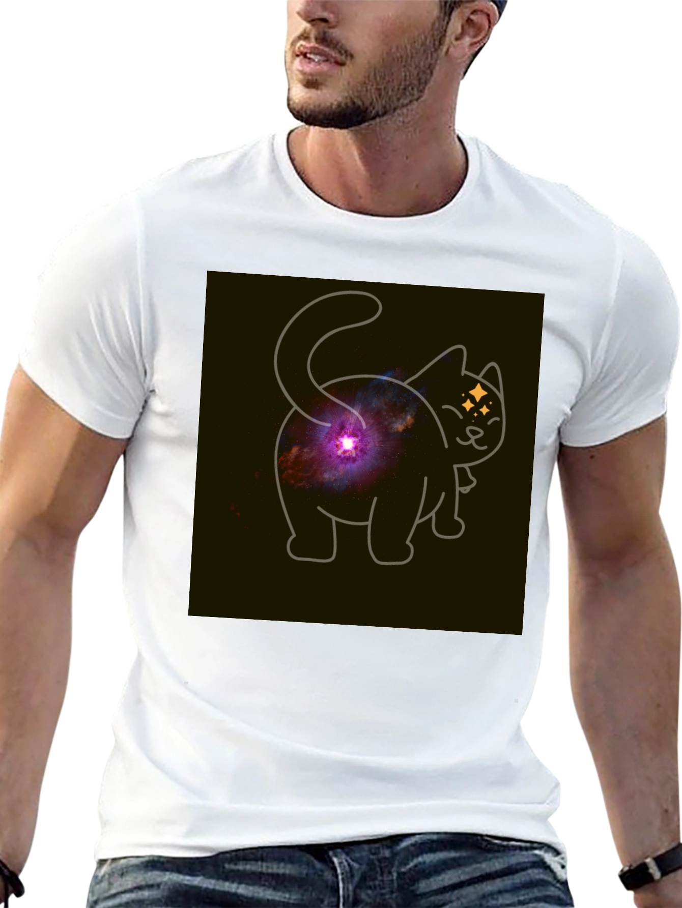 Galaxy Cat Butt T-Shirt