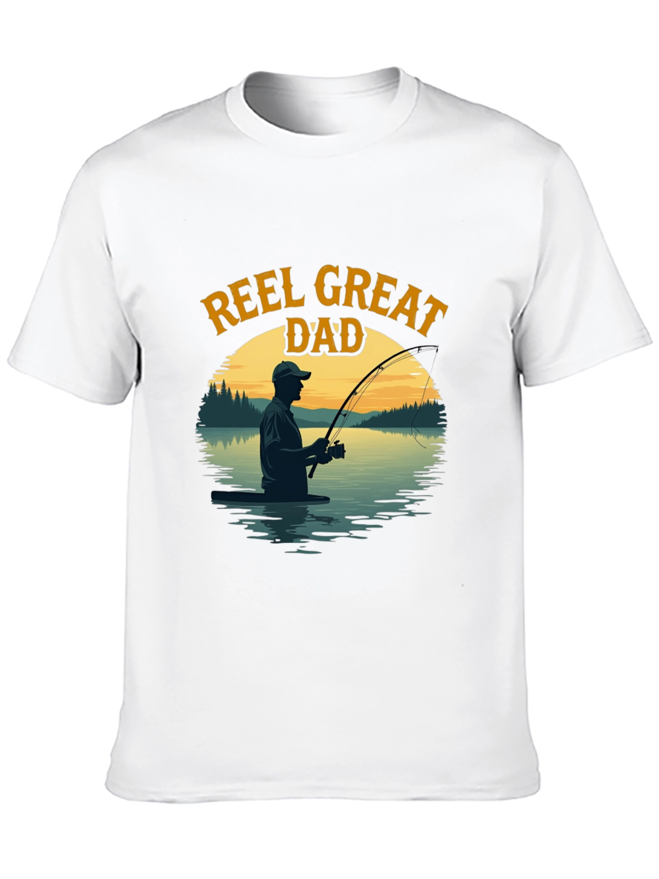 Reel Great Dad Fishing Graphic T-Shirt