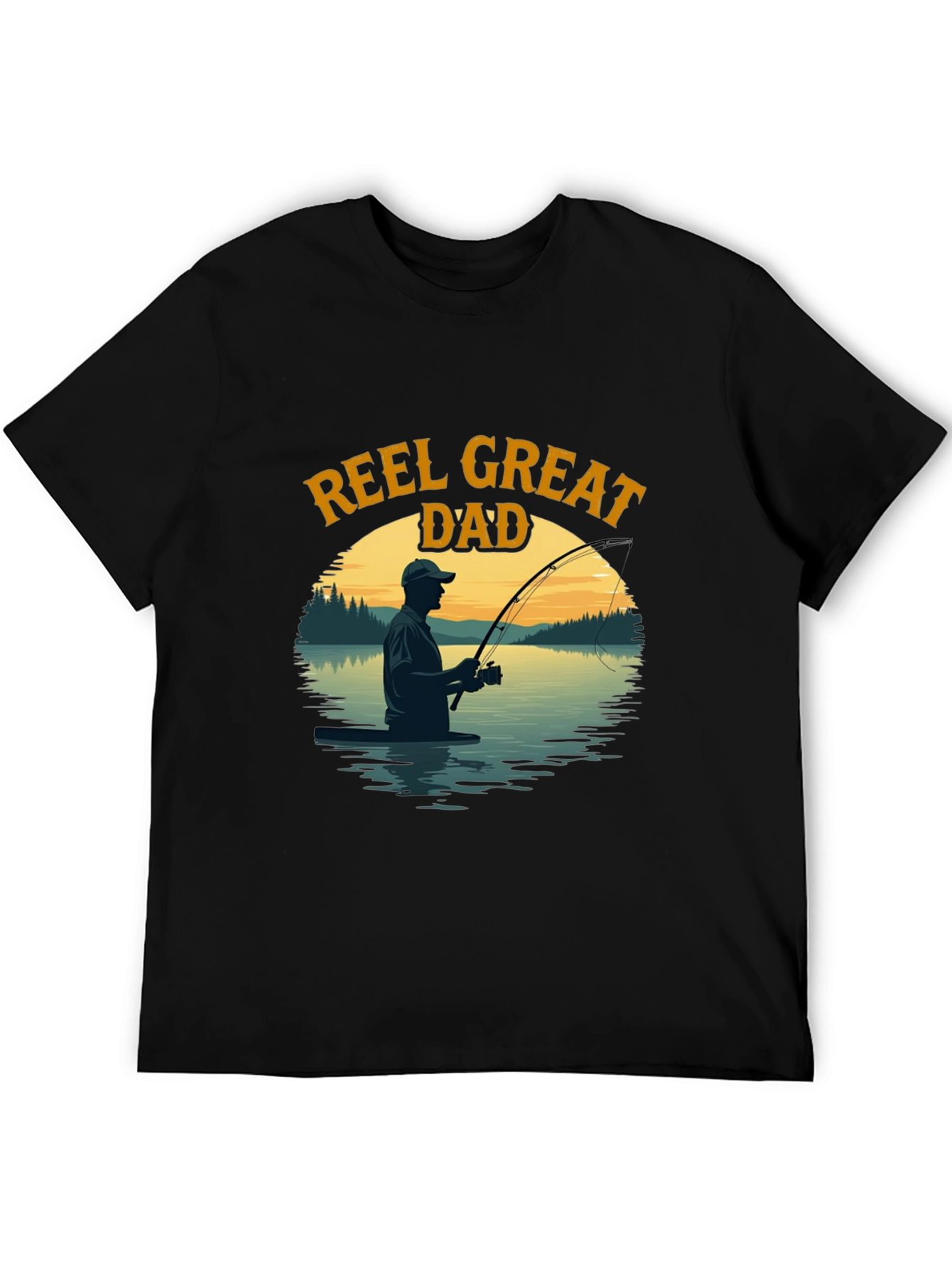 Reel Great Dad Fishing Graphic T-Shirt