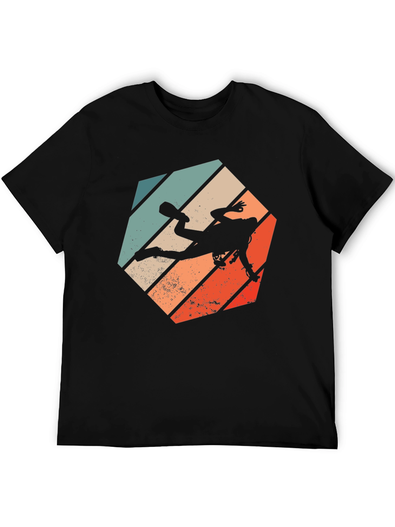 Retro Scuba Diver Graphic T-Shirt