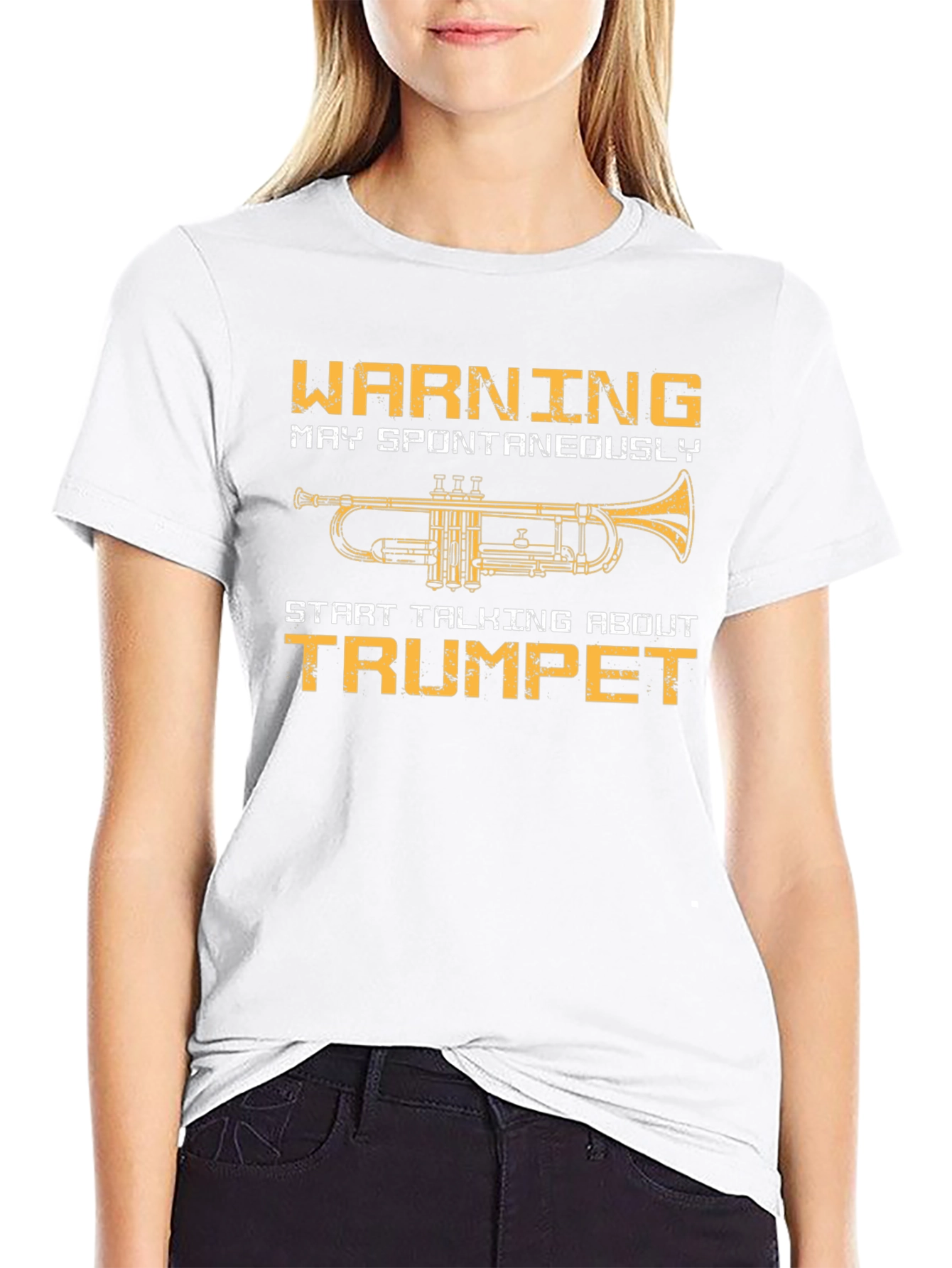 Warning May Spontaneously Talk About Trumpet T-Shirt