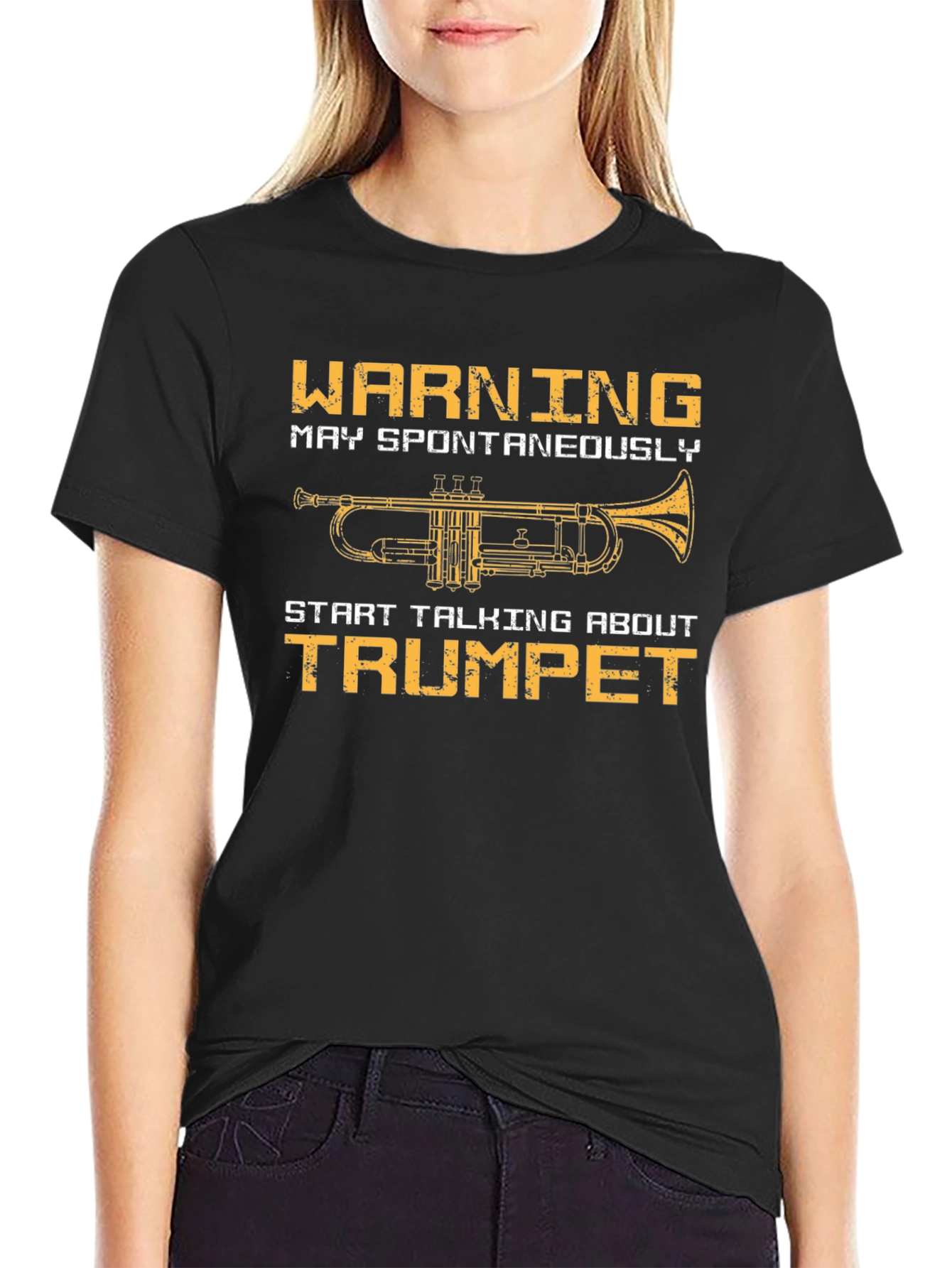 Warning May Spontaneously Talk About Trumpet T-Shirt