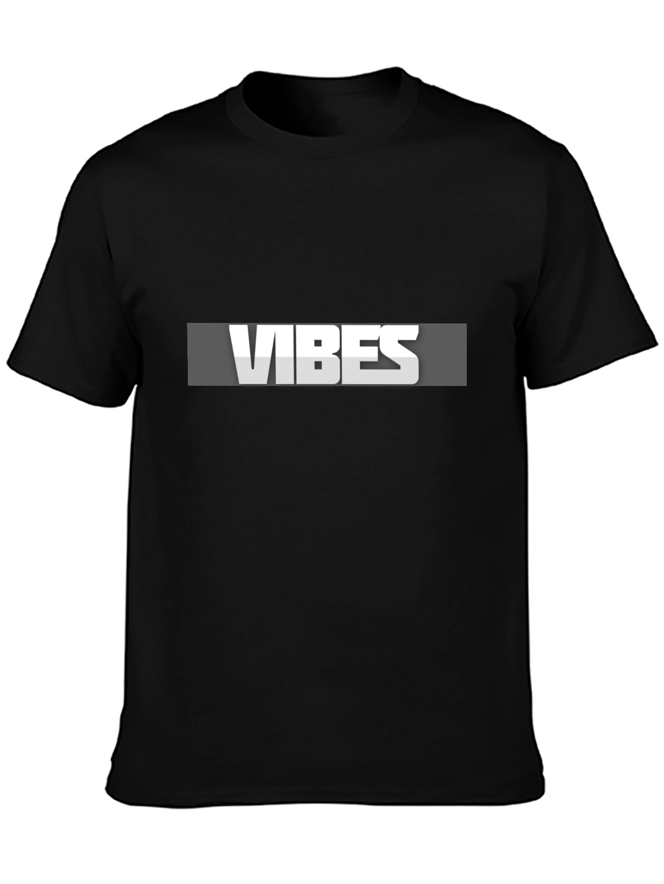 Vibes Graphic Tee - Stylish Black Casual T-Shirt